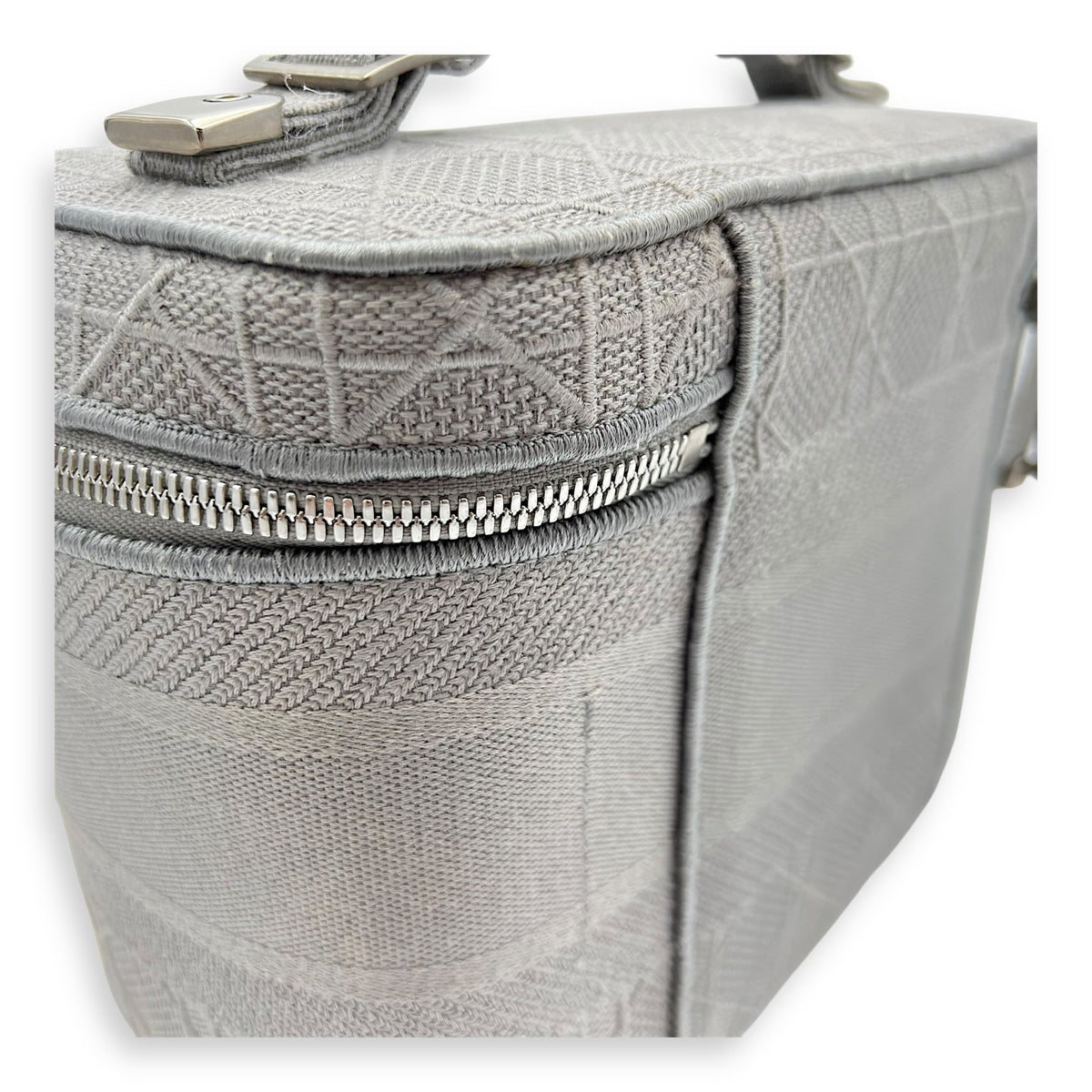 D-Lite Vanity Top Handle Bag Grey in Canvas, Silver hardware