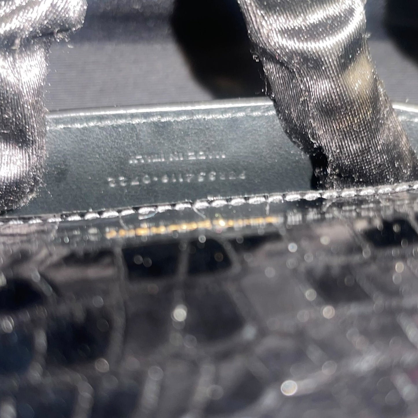 Yves Saint Laurent Kate Medium in Black Croc Embossed Leather