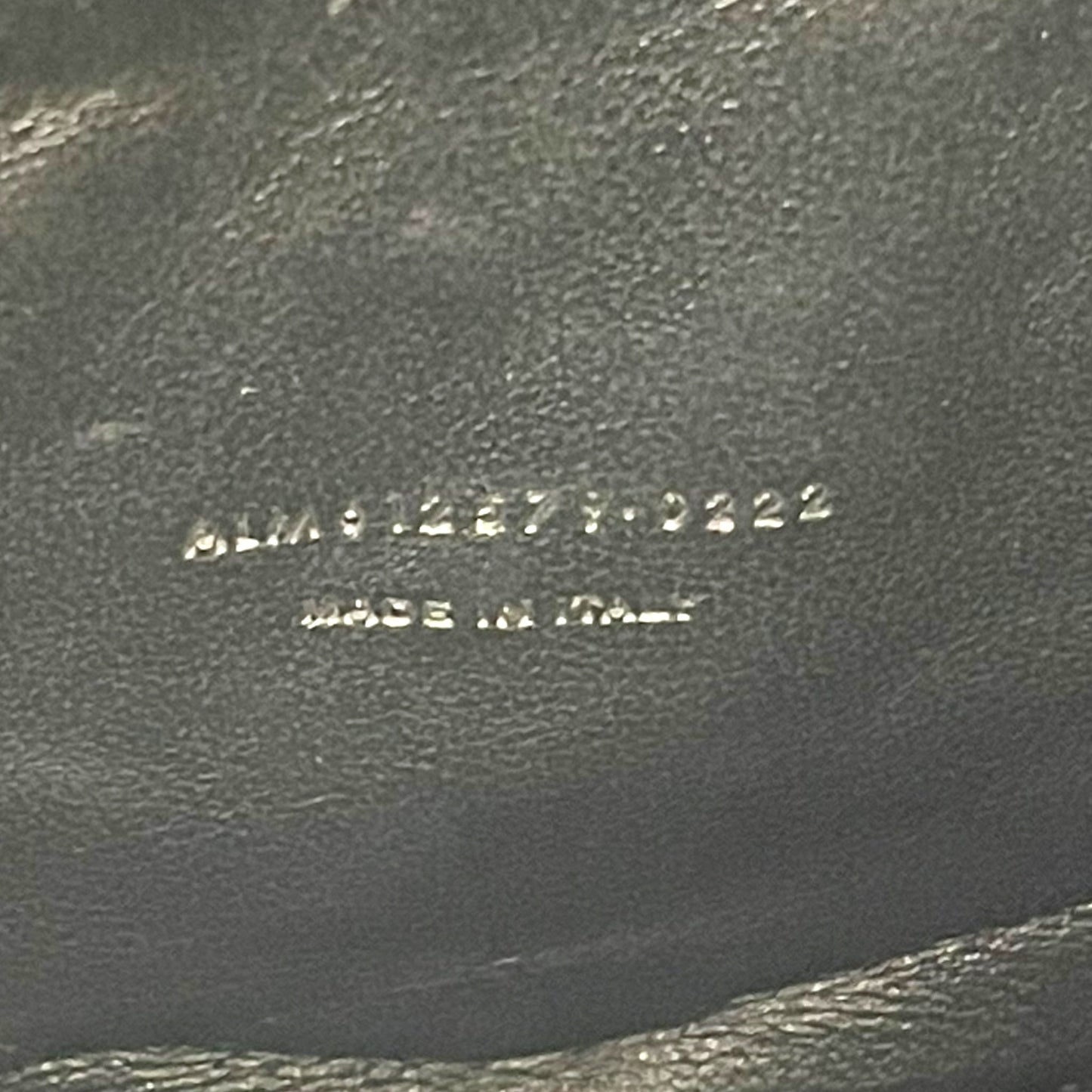 Yves Saint Laurent Light Sage Chevron Black Leather Monogram Chain Shoulder Bag