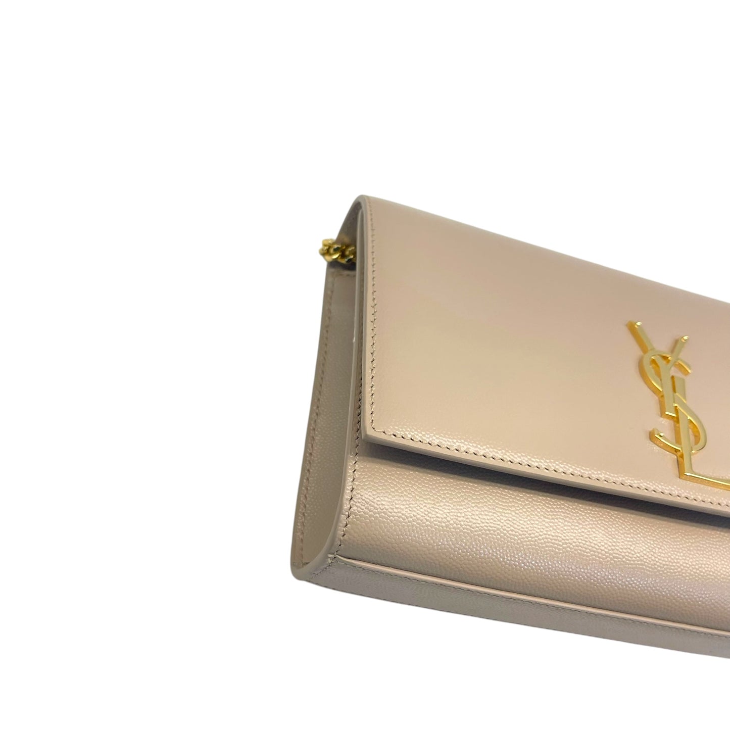 Saint Laurent Beige Leather Kate Shoulder Bag