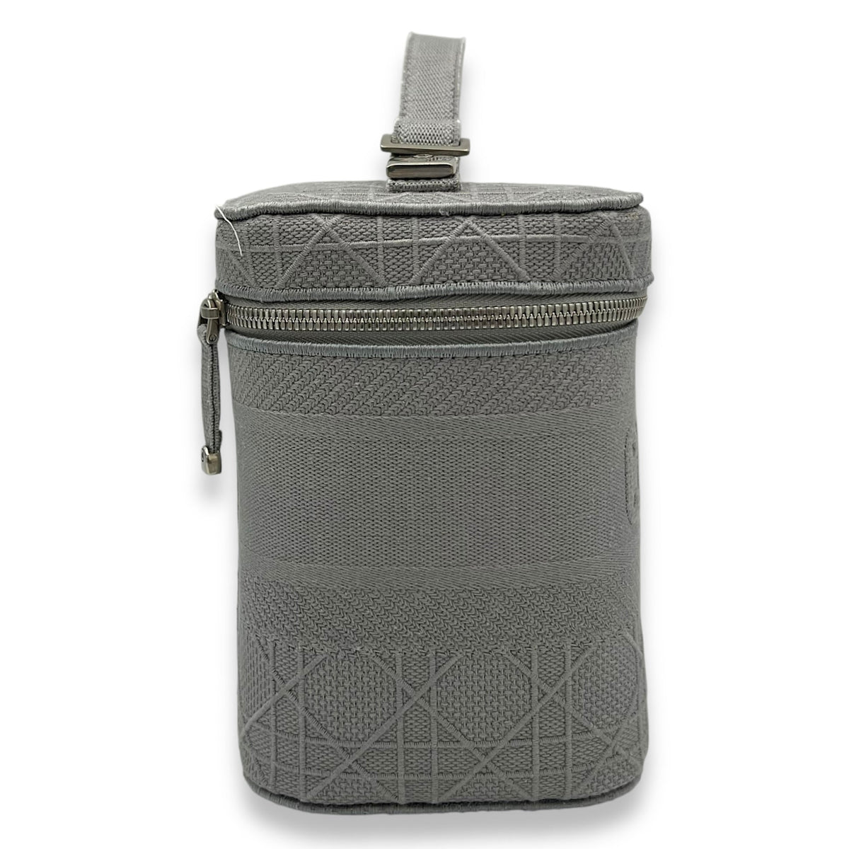Vanity Top Handle Bag Grey in Jacquard, Silver hardware