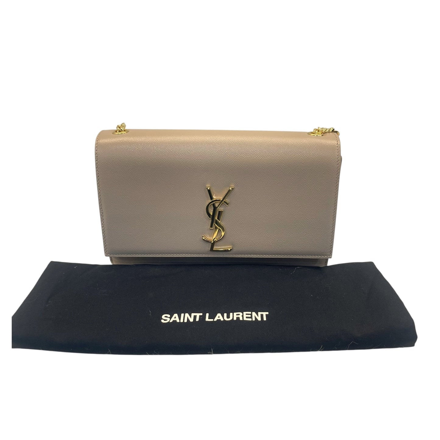 Saint Laurent Beige Leather Kate Shoulder Bag