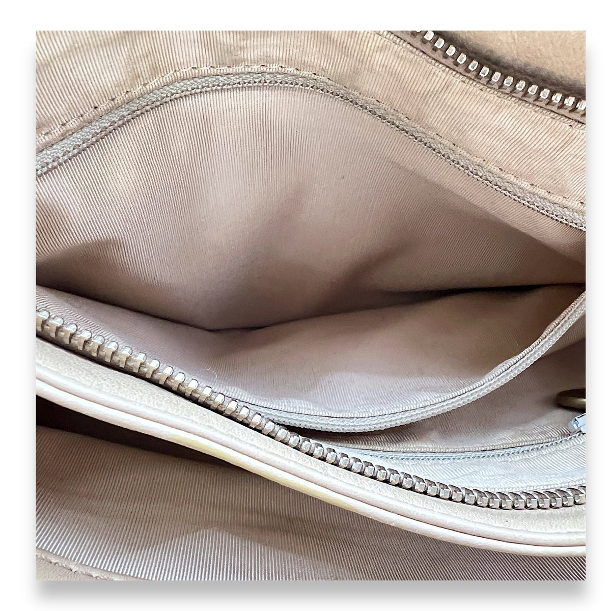 Vintage CC Beige Top Handle Bag in Calfskin, Gold hardware