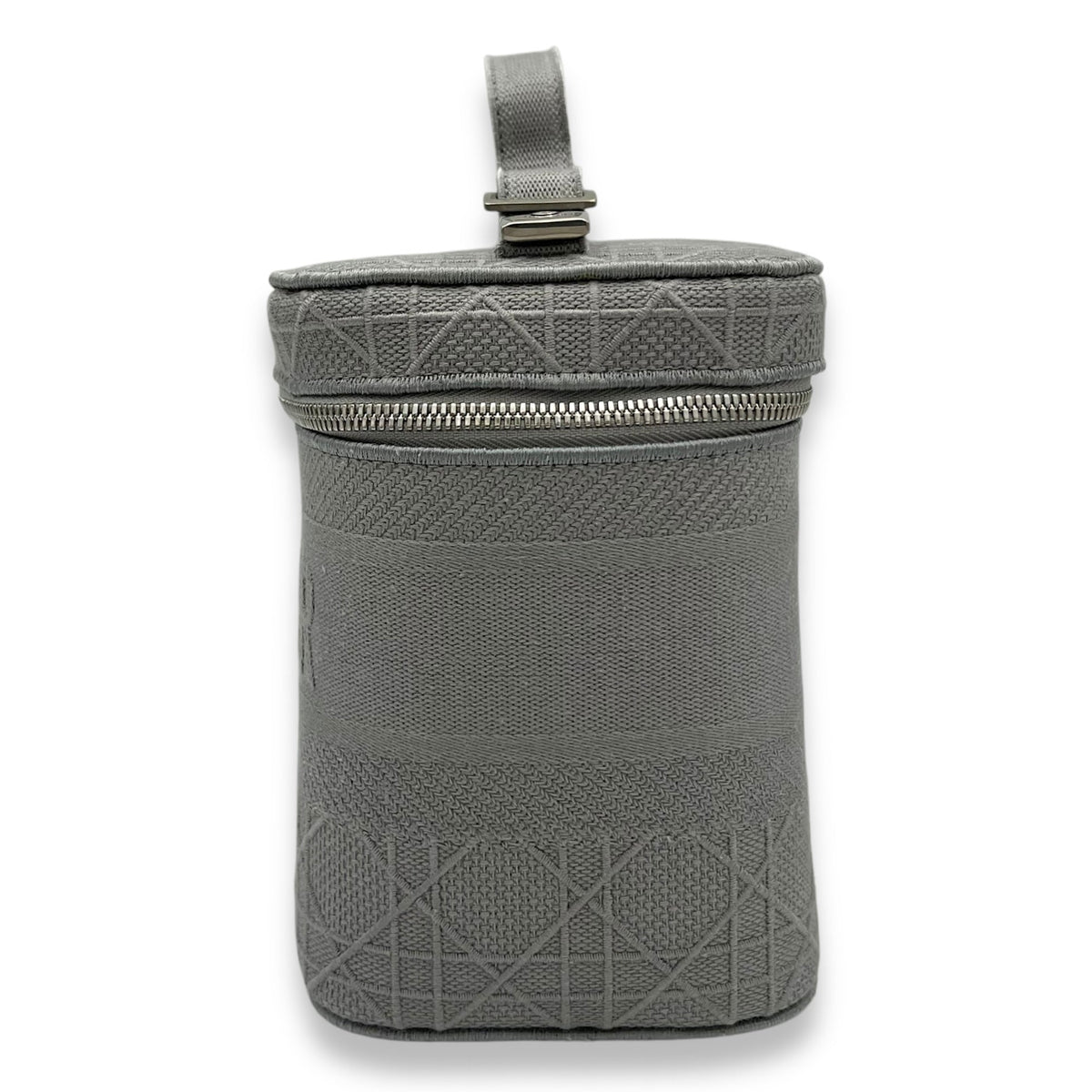 Vanity Top Handle Bag Grey in Jacquard, Silver hardware