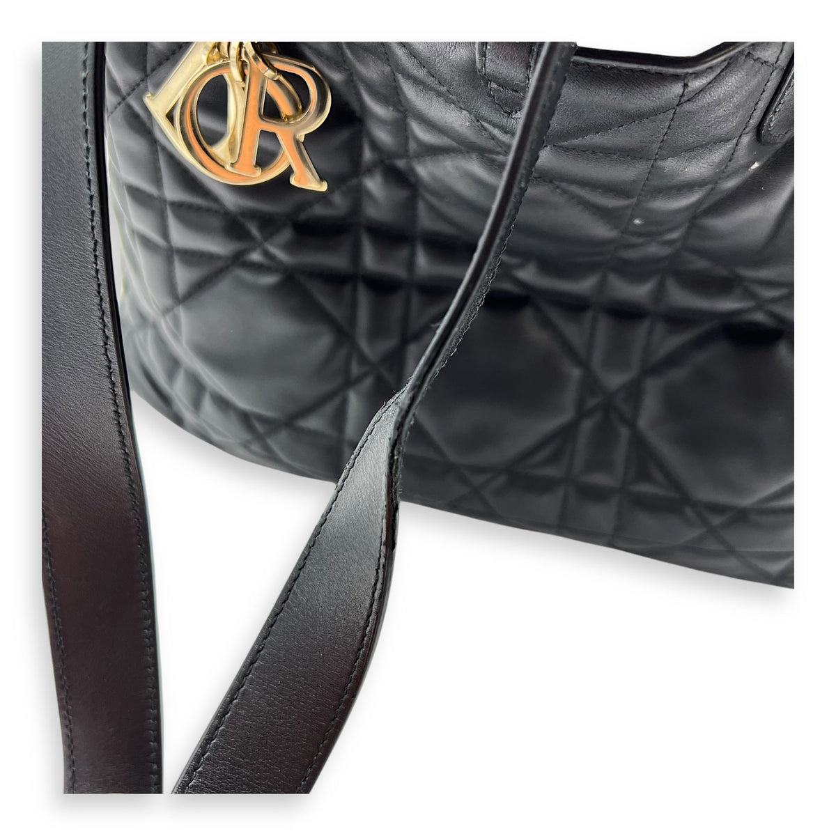 Toujours Top Handle Bag Large Black in Lambskin, Gold hardware