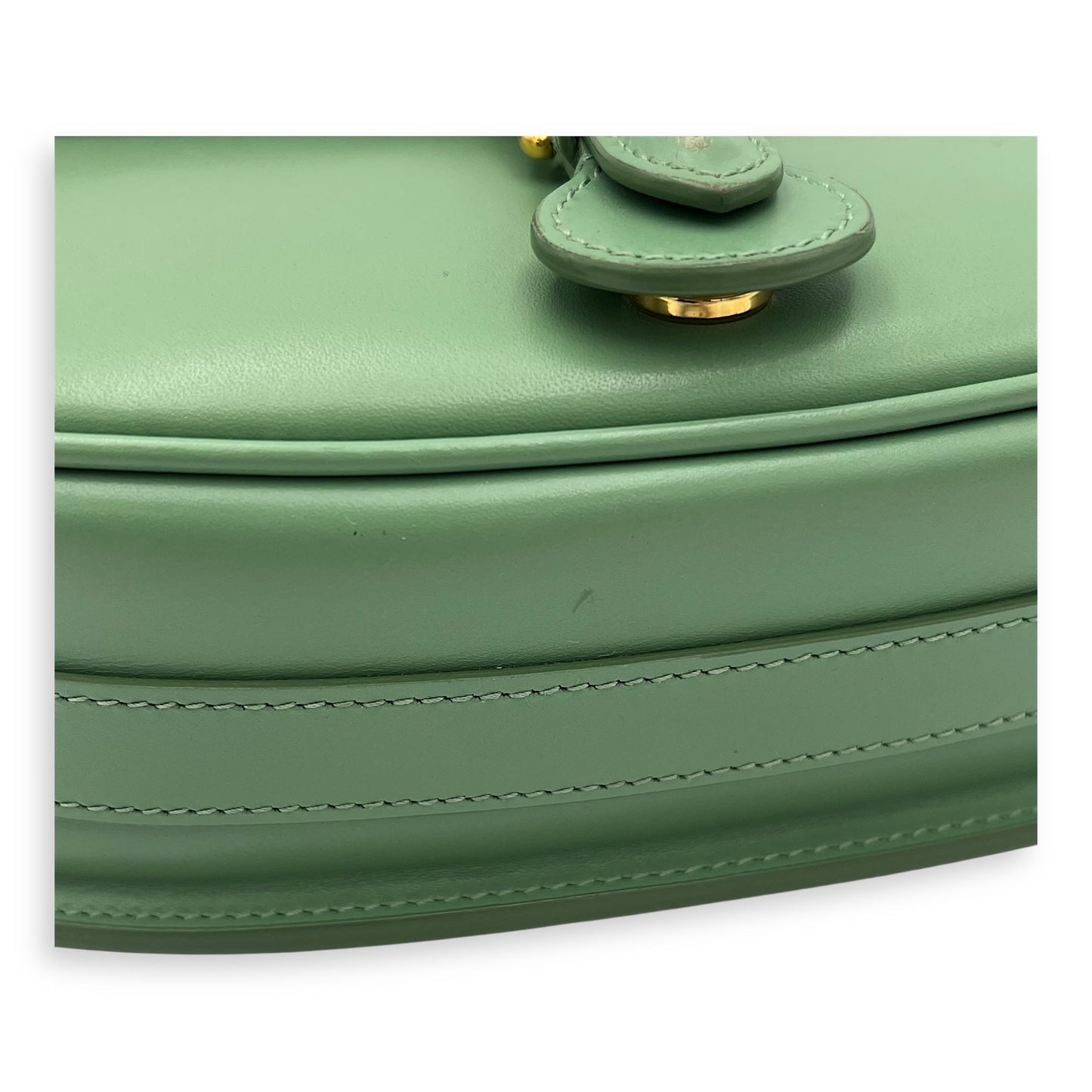 Bobby Crossbody Bag Green in Calfskin, Gold hardware