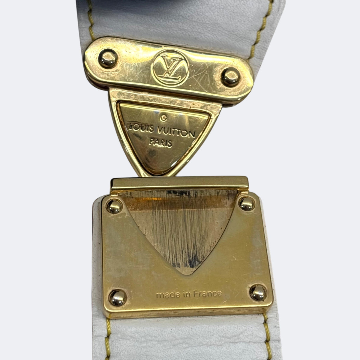 Louis Vuitton White Suhali Leather L'Epanoui PM Bag