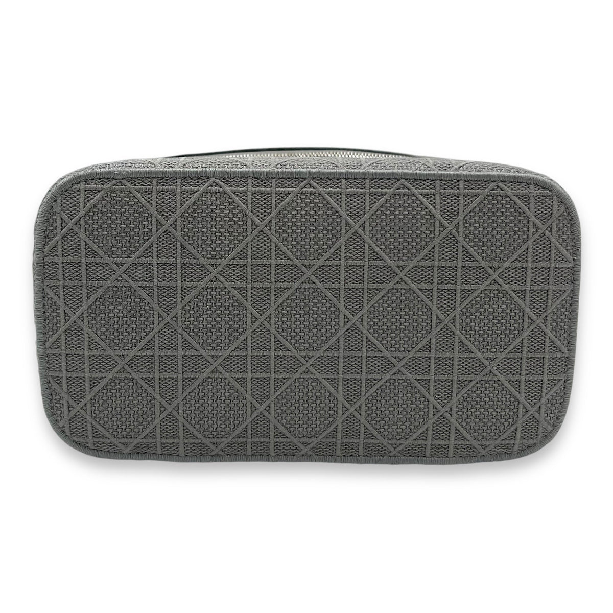 Vanity Top Handle Bag Grey in Jacquard, Silver hardware