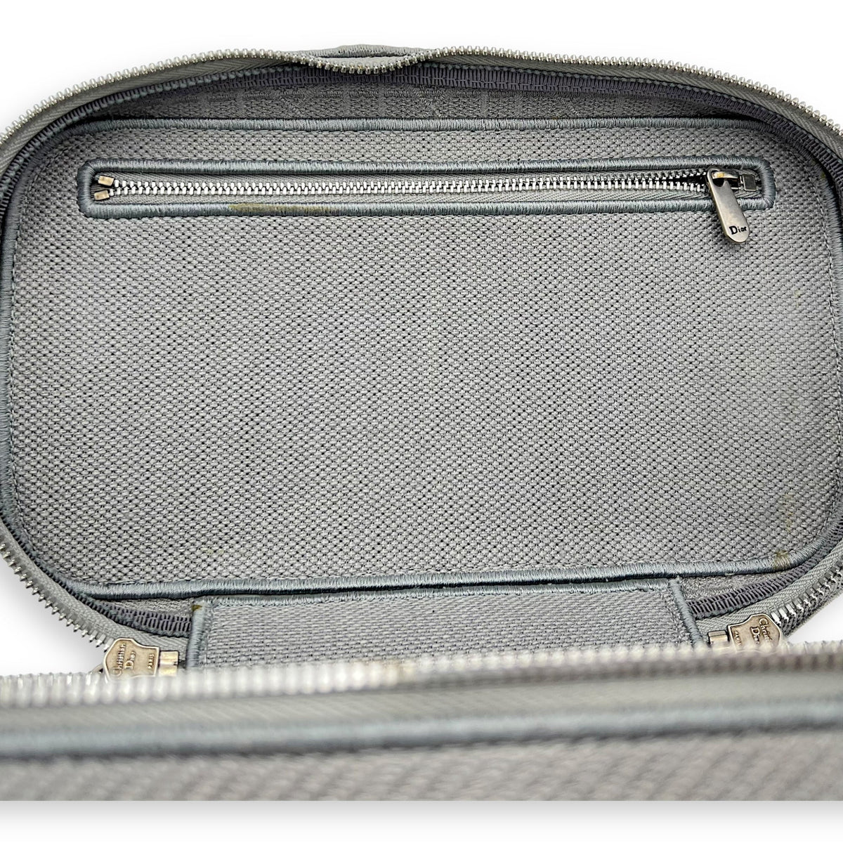 D-Lite Vanity Top Handle Bag Grey in Canvas, Silver hardware