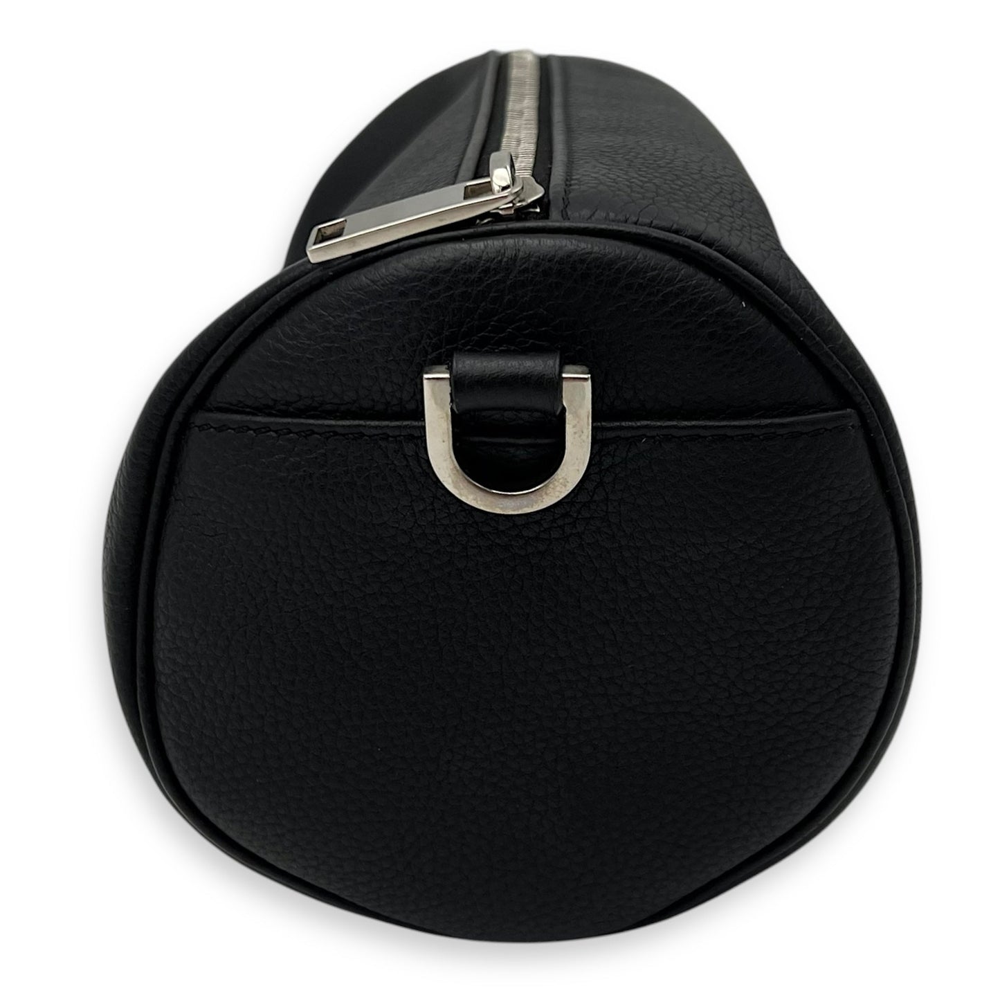 Roller Crossbody Bag Black in Calfskin, Silver hardware