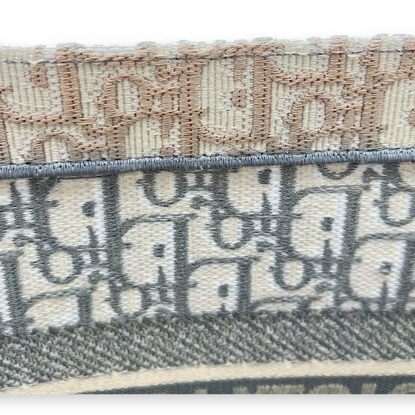 Book Tote Medium Grey Top Handle Bag in Jacquard