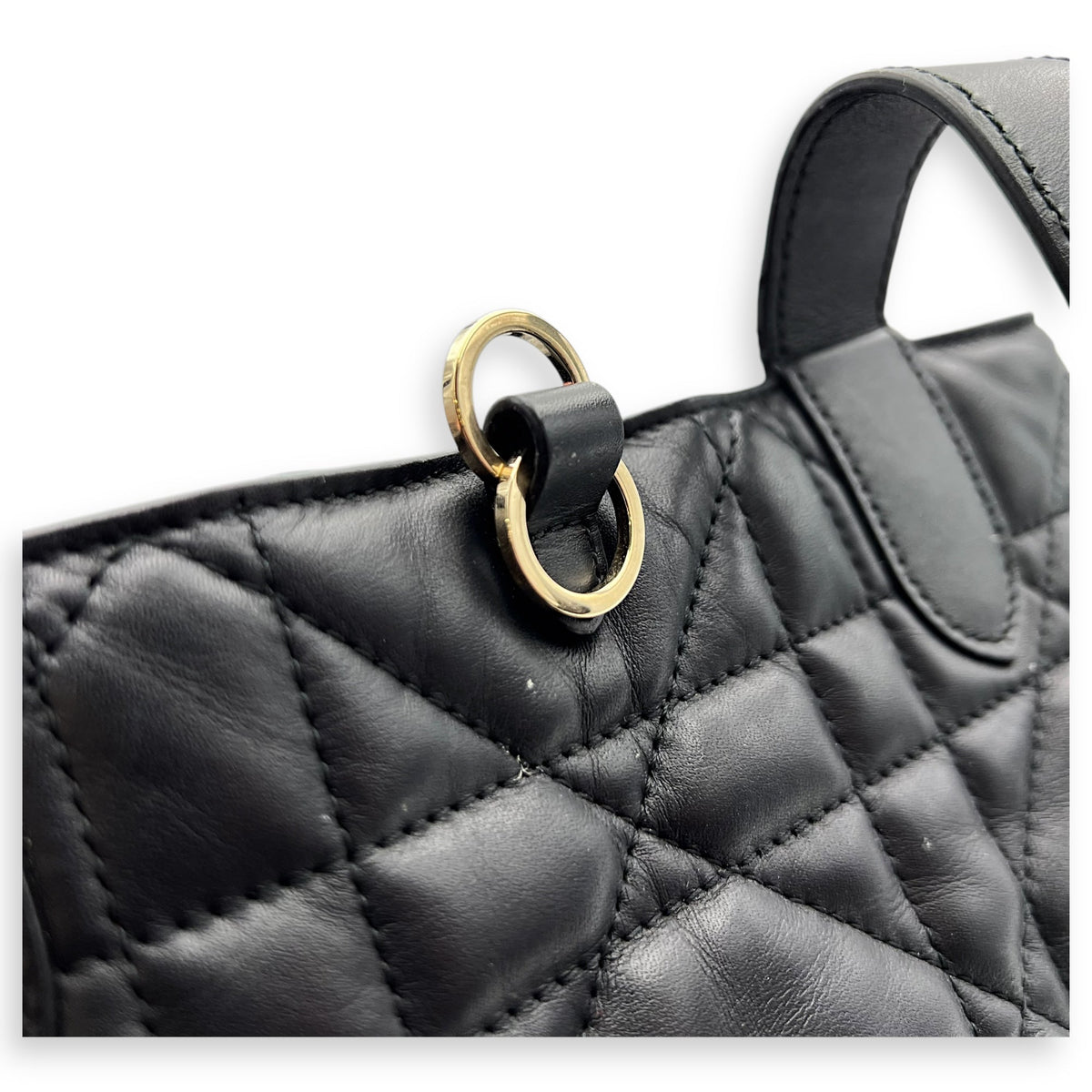 Toujours Top Handle Bag Large Black in Lambskin, Gold hardware