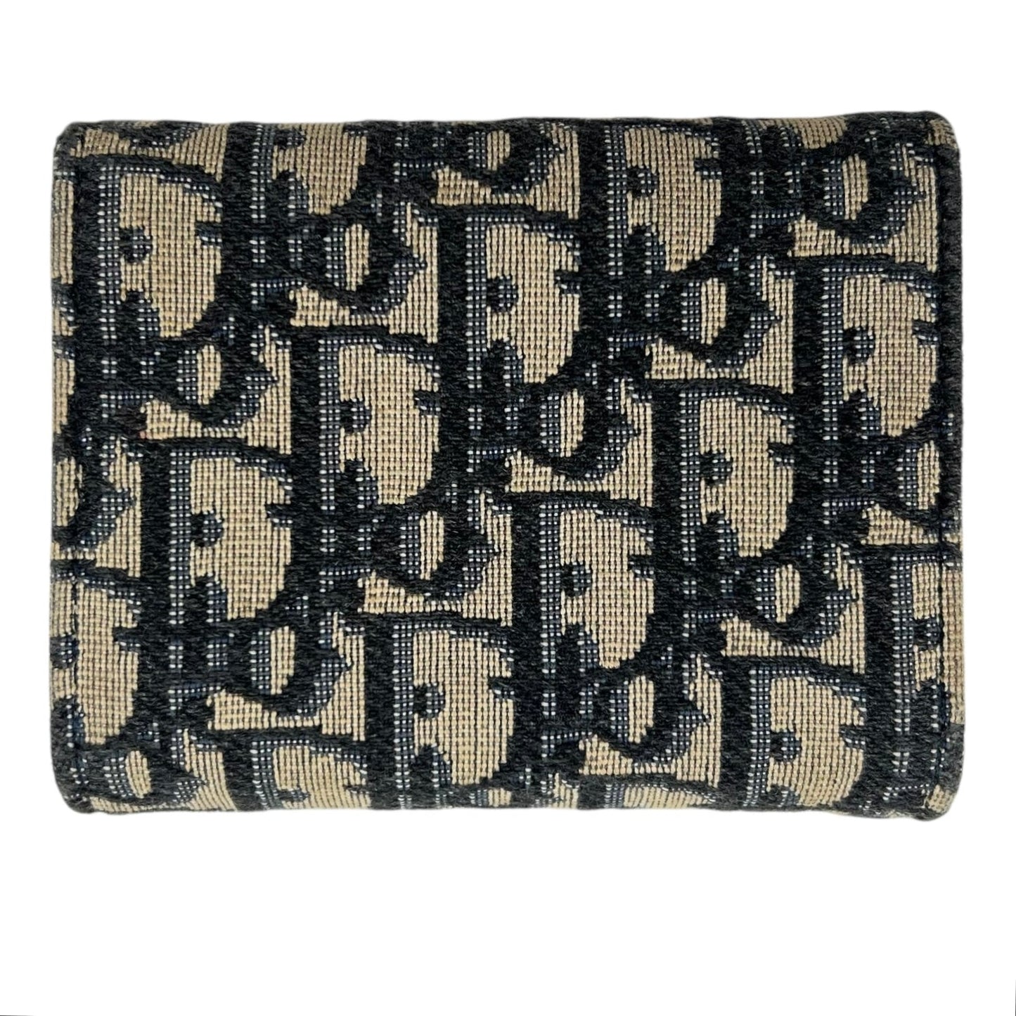 Lotus Blue Wallet in Jacquard, Gold hardware