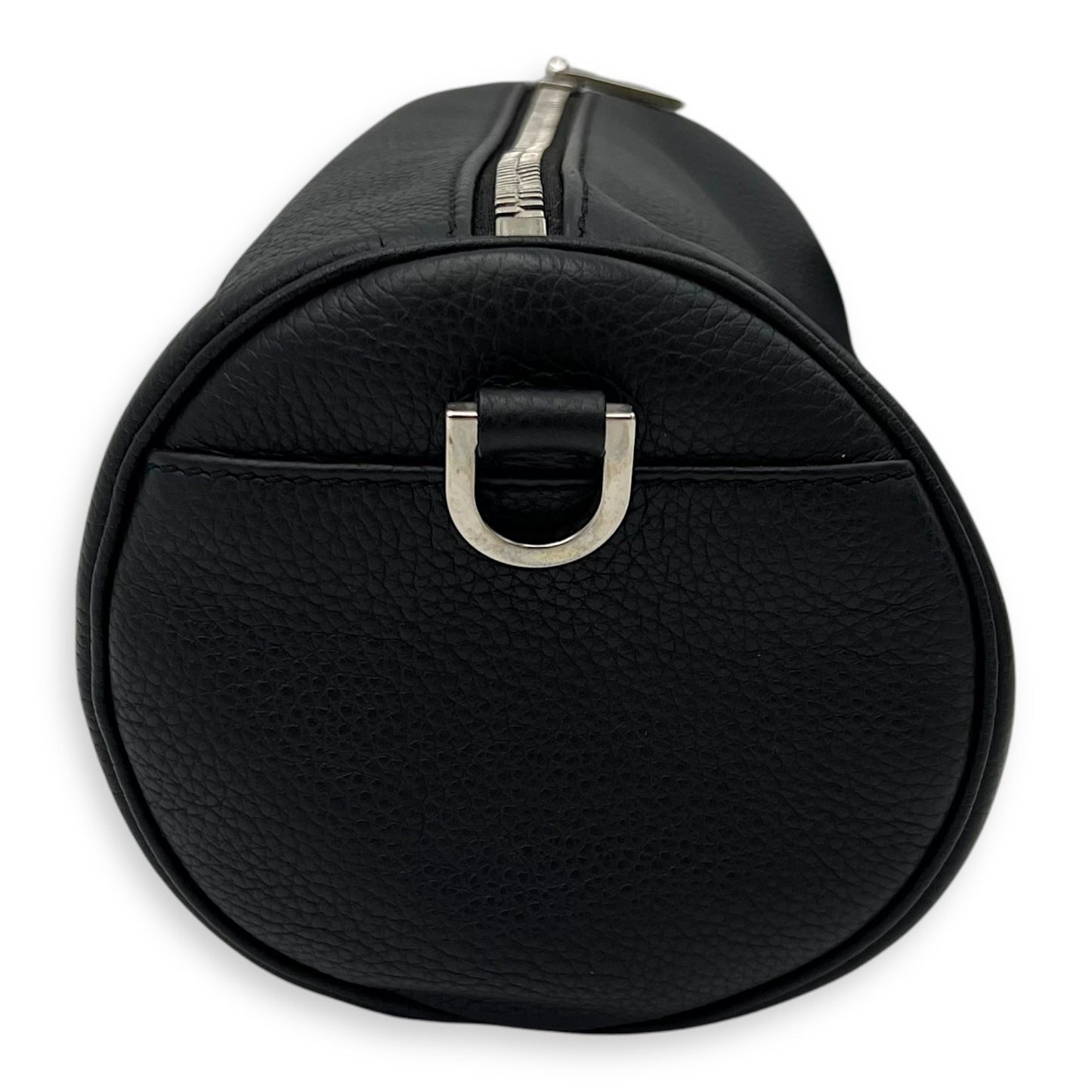 Roller Crossbody Bag Black in Calfskin, Silver hardware