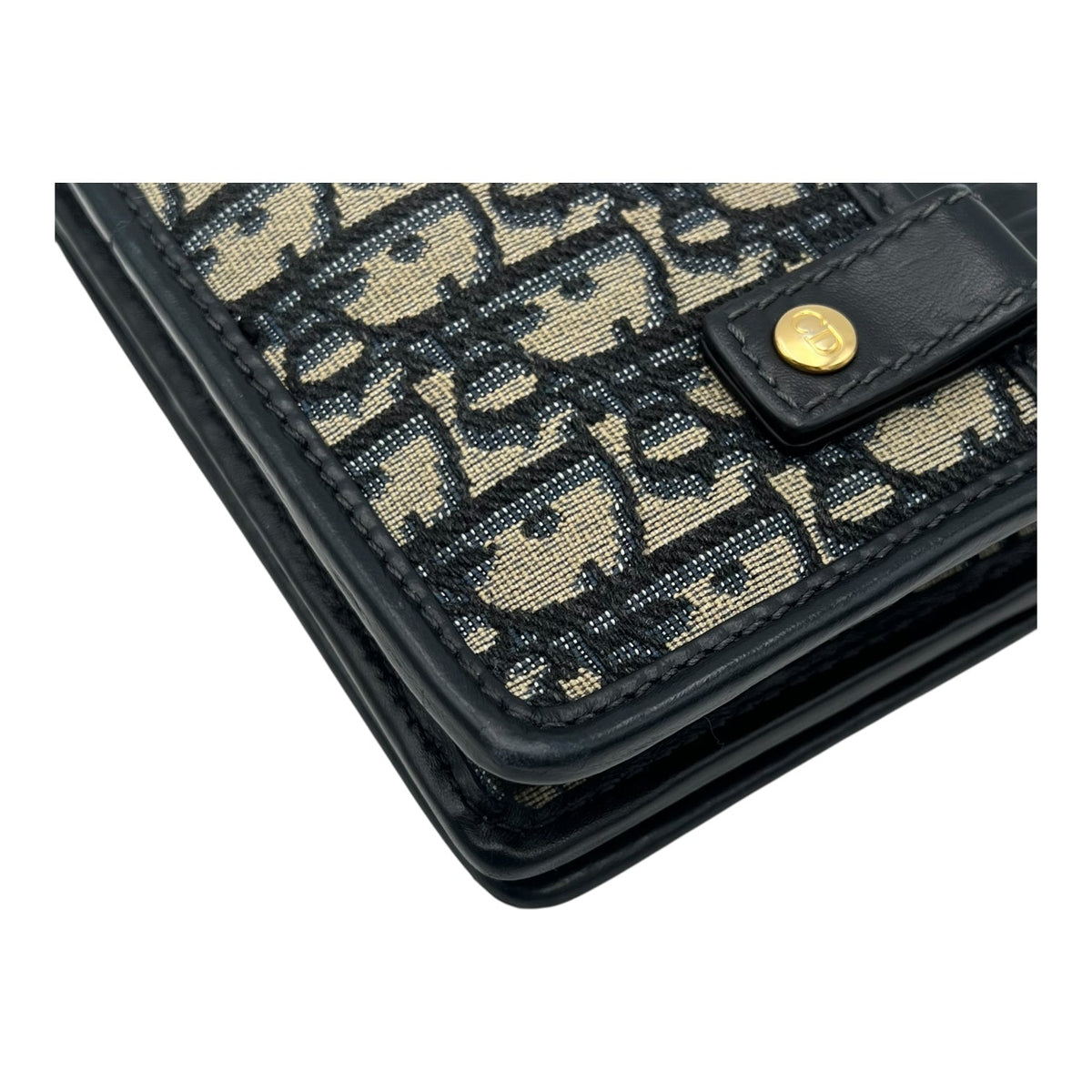30 Montaigne Blue 2 in 1 Chain Pouch in Jacquard, Gold hardware