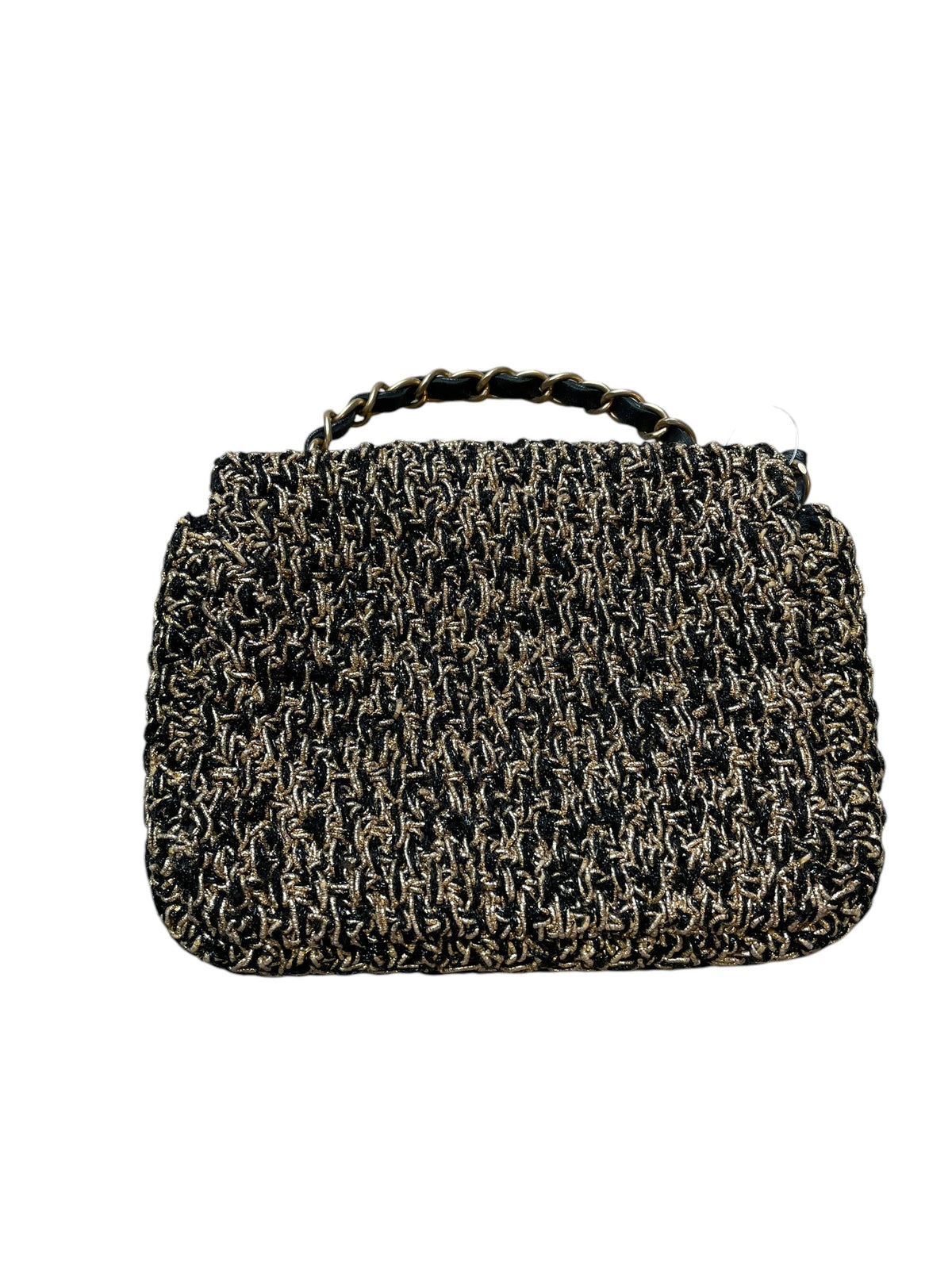 Chanel gold tweed mini flap, GHW DXBK0373