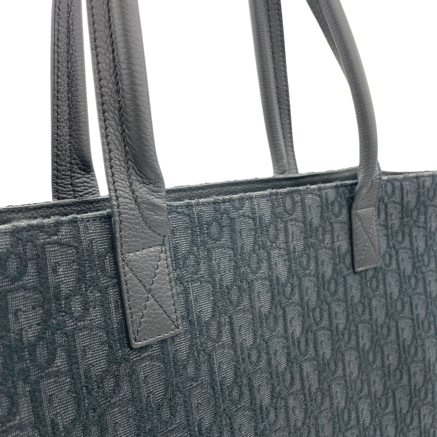 Safari Black Tote Bag in Jacquard, Silver hardware