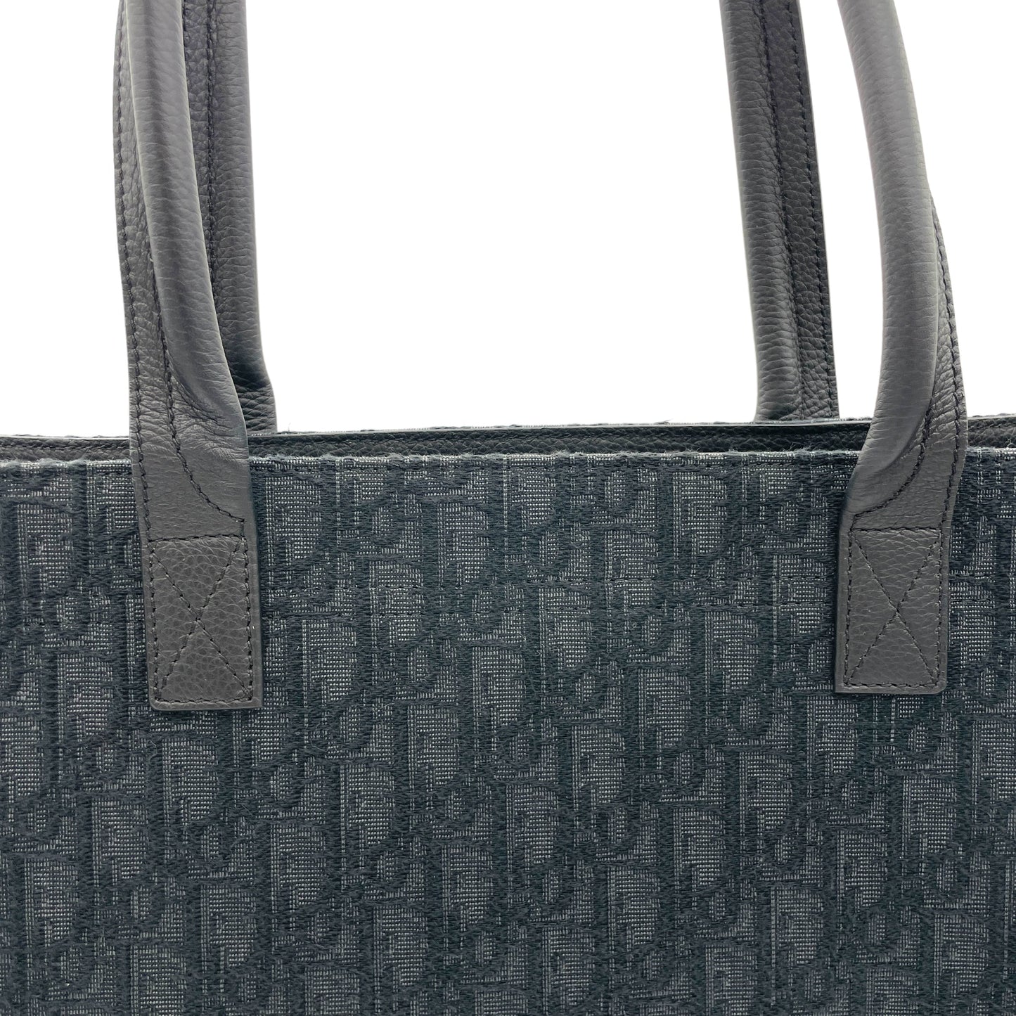 Safari Black Tote Bag in Jacquard, Silver hardware