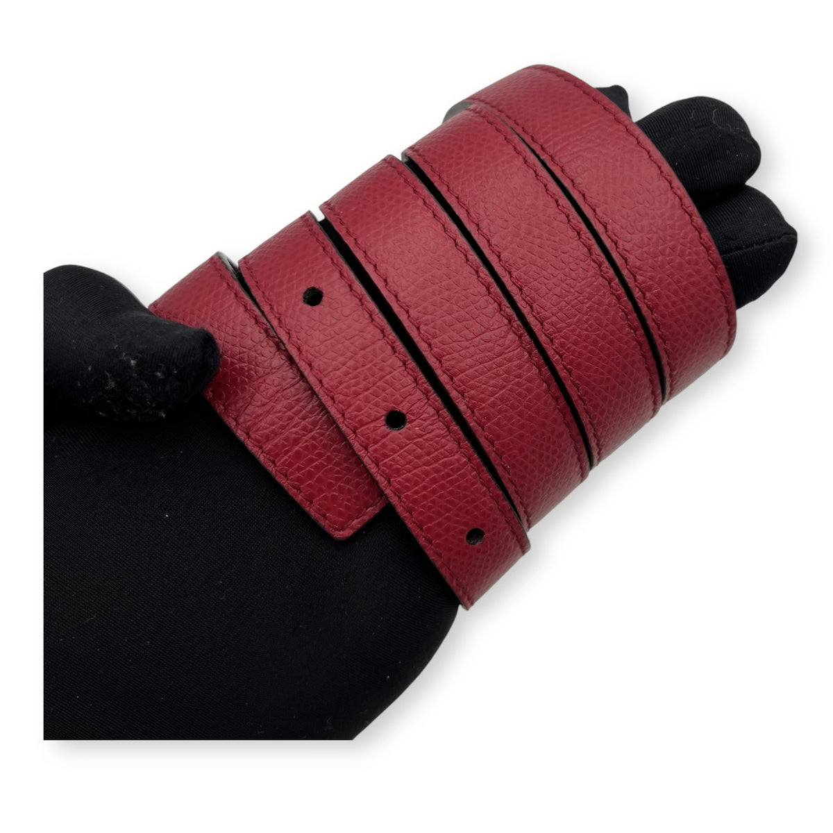 Saddle Belt Bag Red in Calfskin, Gold hardware