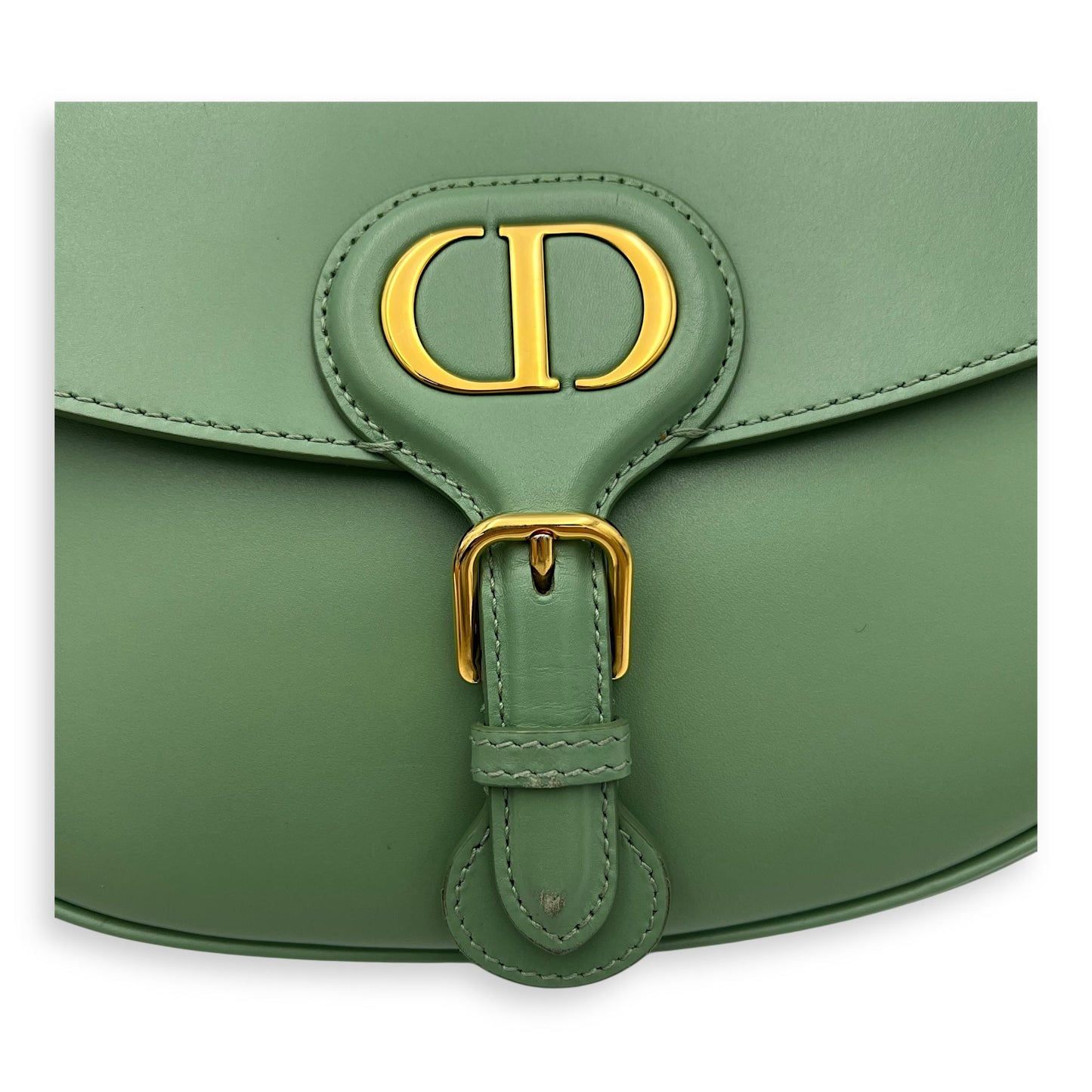 Bobby Crossbody Bag Green in Calfskin, Gold hardware