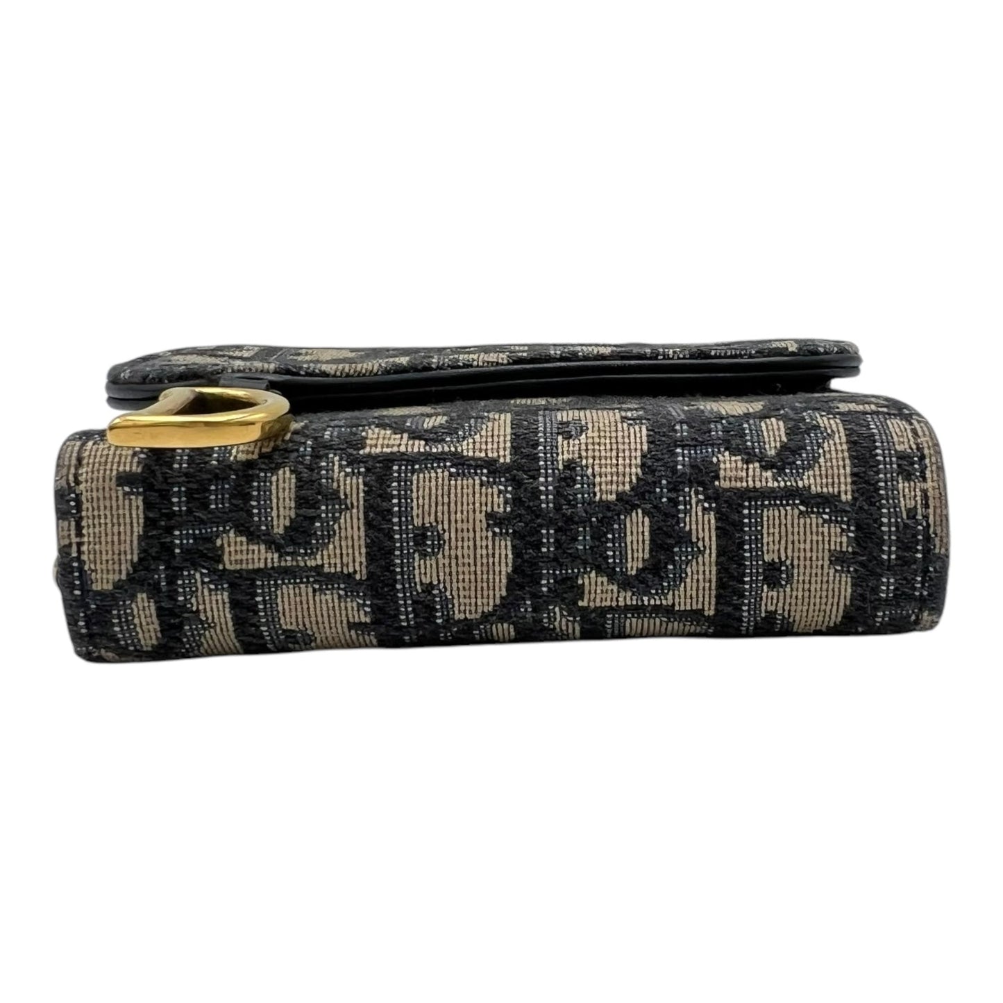 Lotus Blue Wallet in Jacquard, Gold hardware