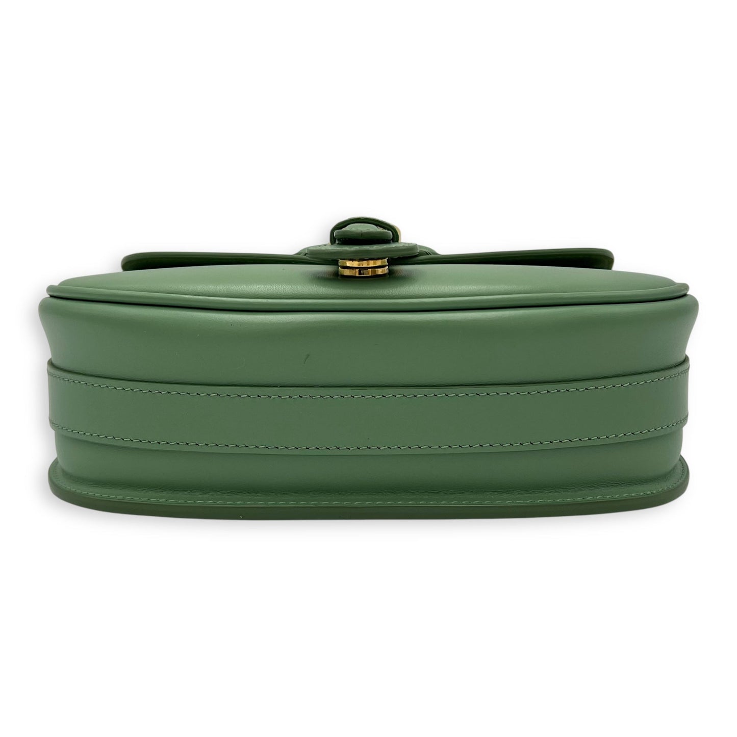 Bobby Crossbody Bag Green in Calfskin, Gold hardware