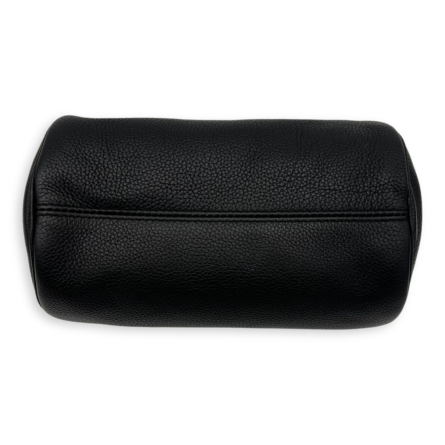 Roller Crossbody Bag Black in Calfskin, Silver hardware