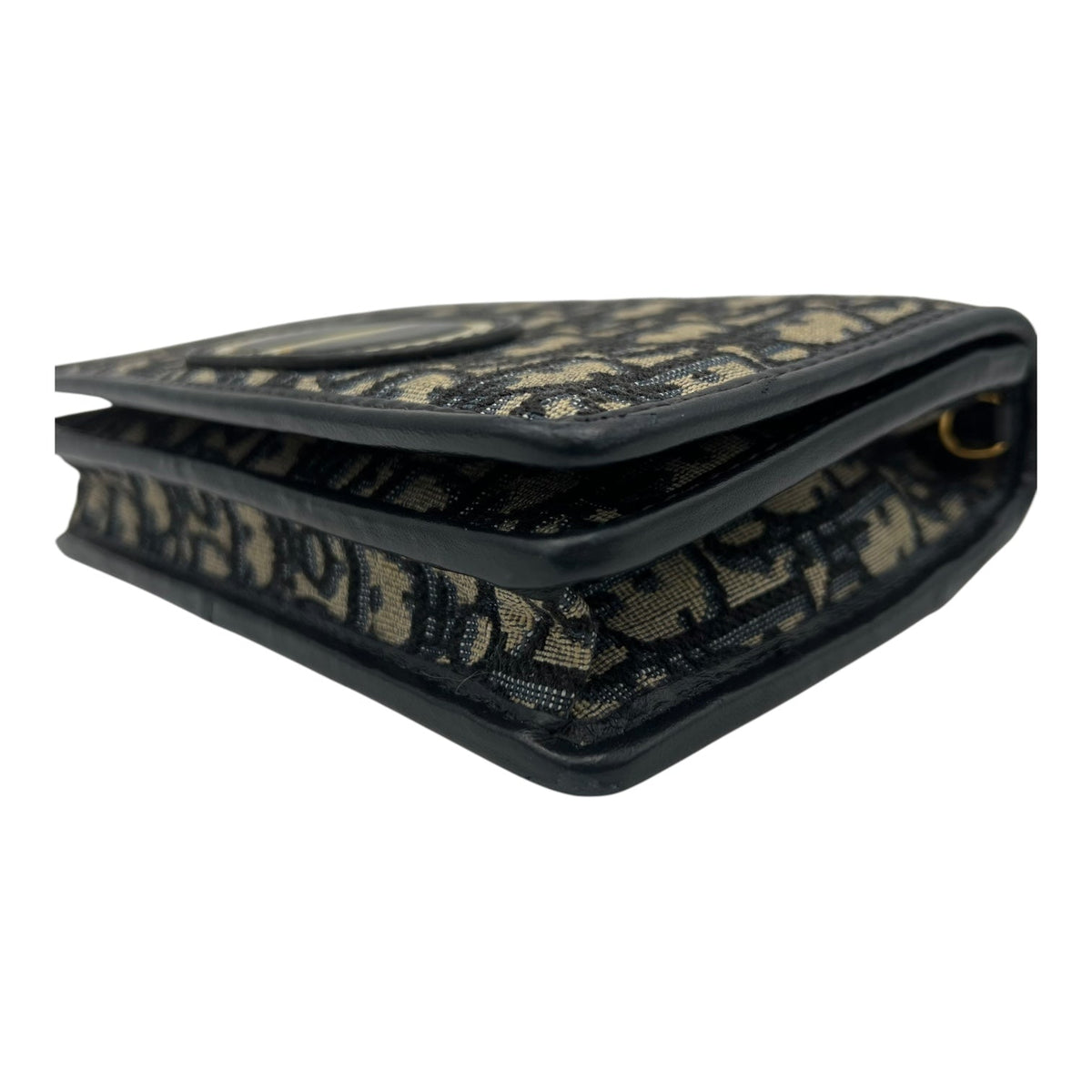 30 Montaigne Blue 2 in 1 Chain Pouch in Jacquard, Gold hardware
