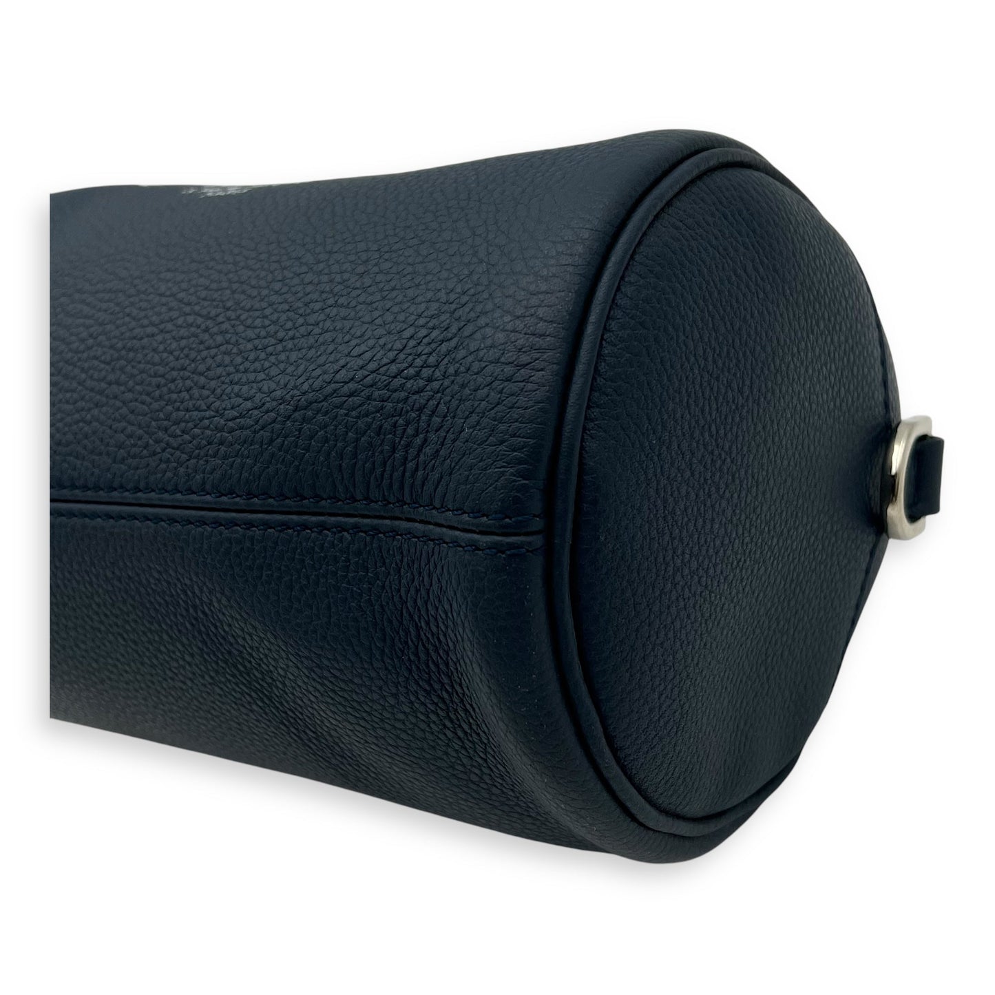 Roller Crossbody Bag Blue in Calfskin, Silver hardware