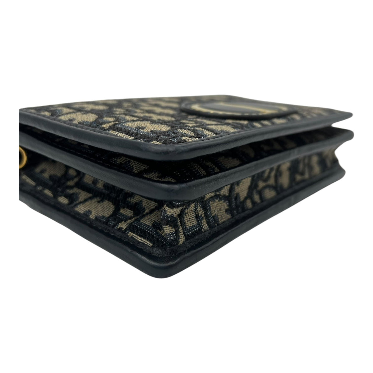 30 Montaigne Blue 2 in 1 Chain Pouch in Jacquard, Gold hardware