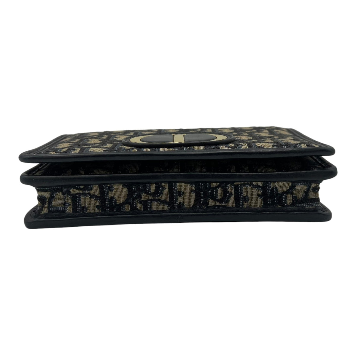 30 Montaigne Blue 2 in 1 Chain Pouch in Jacquard, Gold hardware