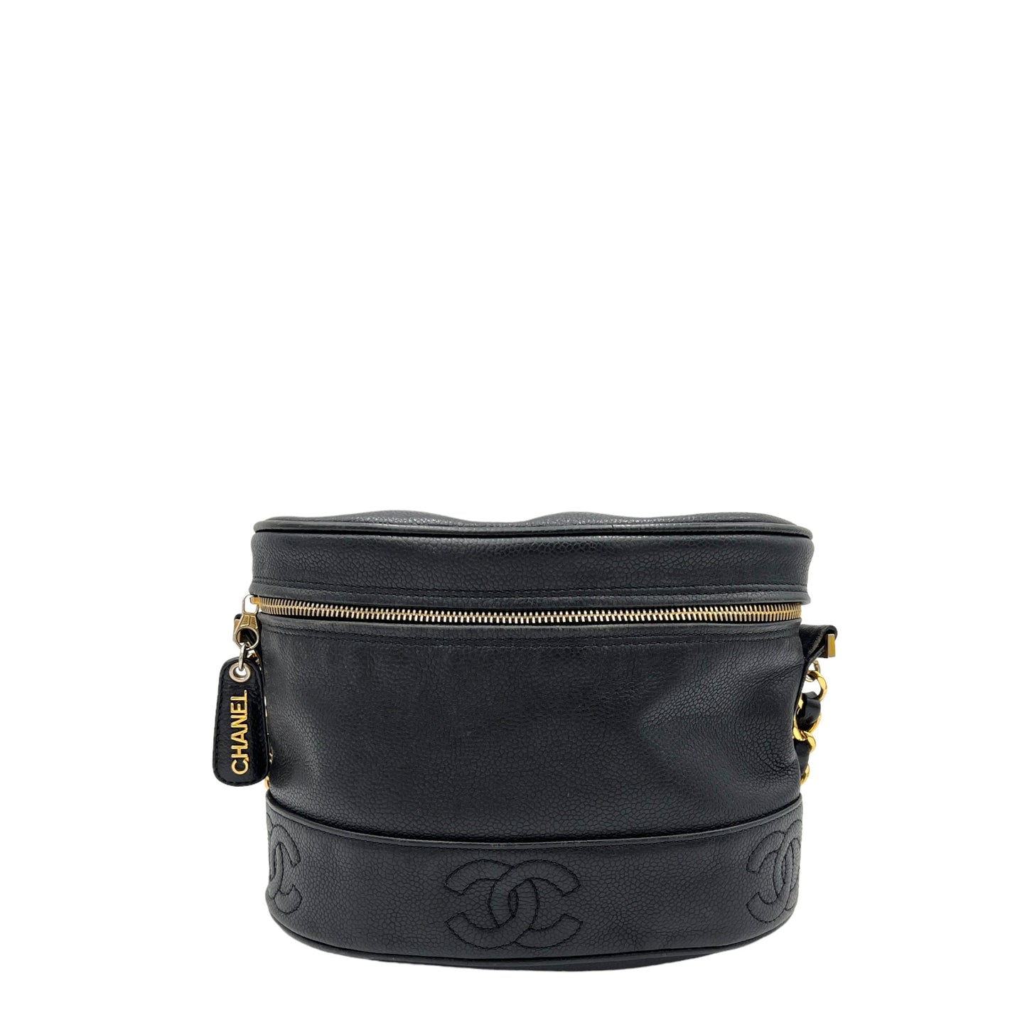 CC Crossbody Bag  Black in Caviar Leather , Gold Hardware