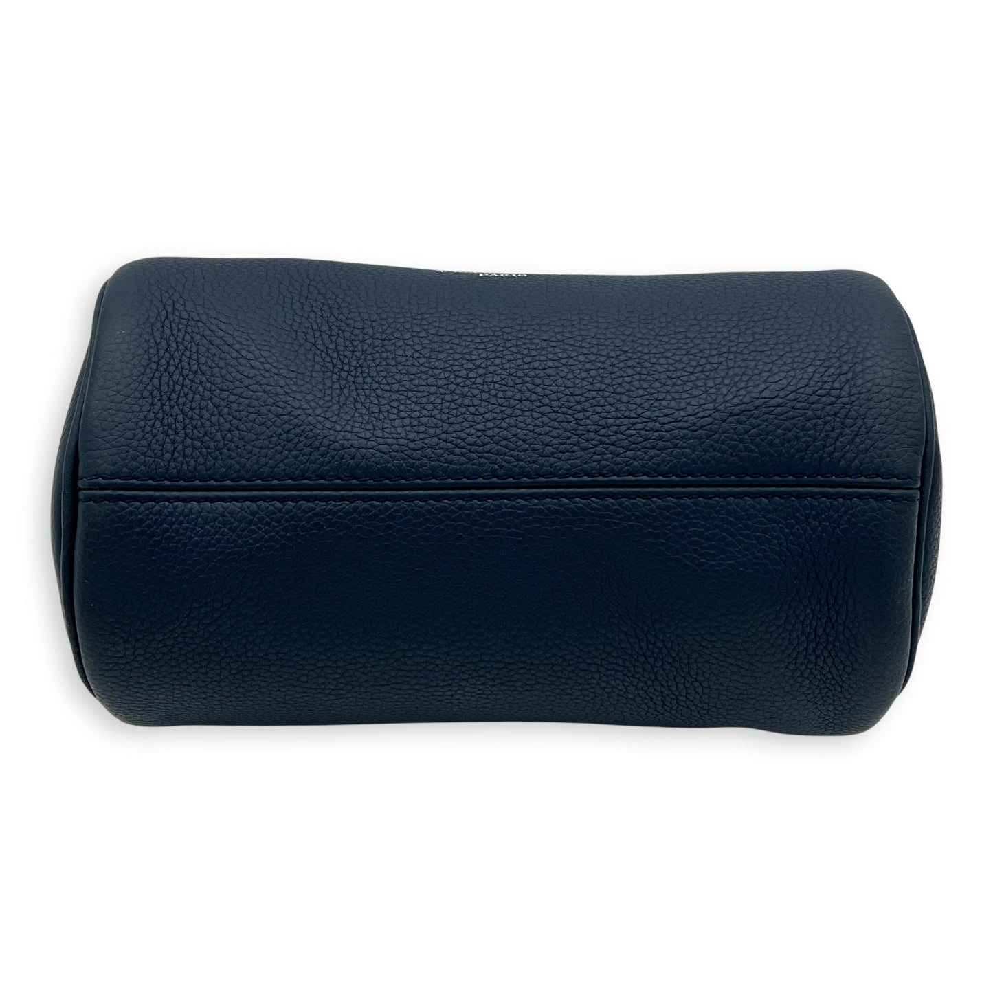 Roller Crossbody Bag Blue in Calfskin, Silver hardware