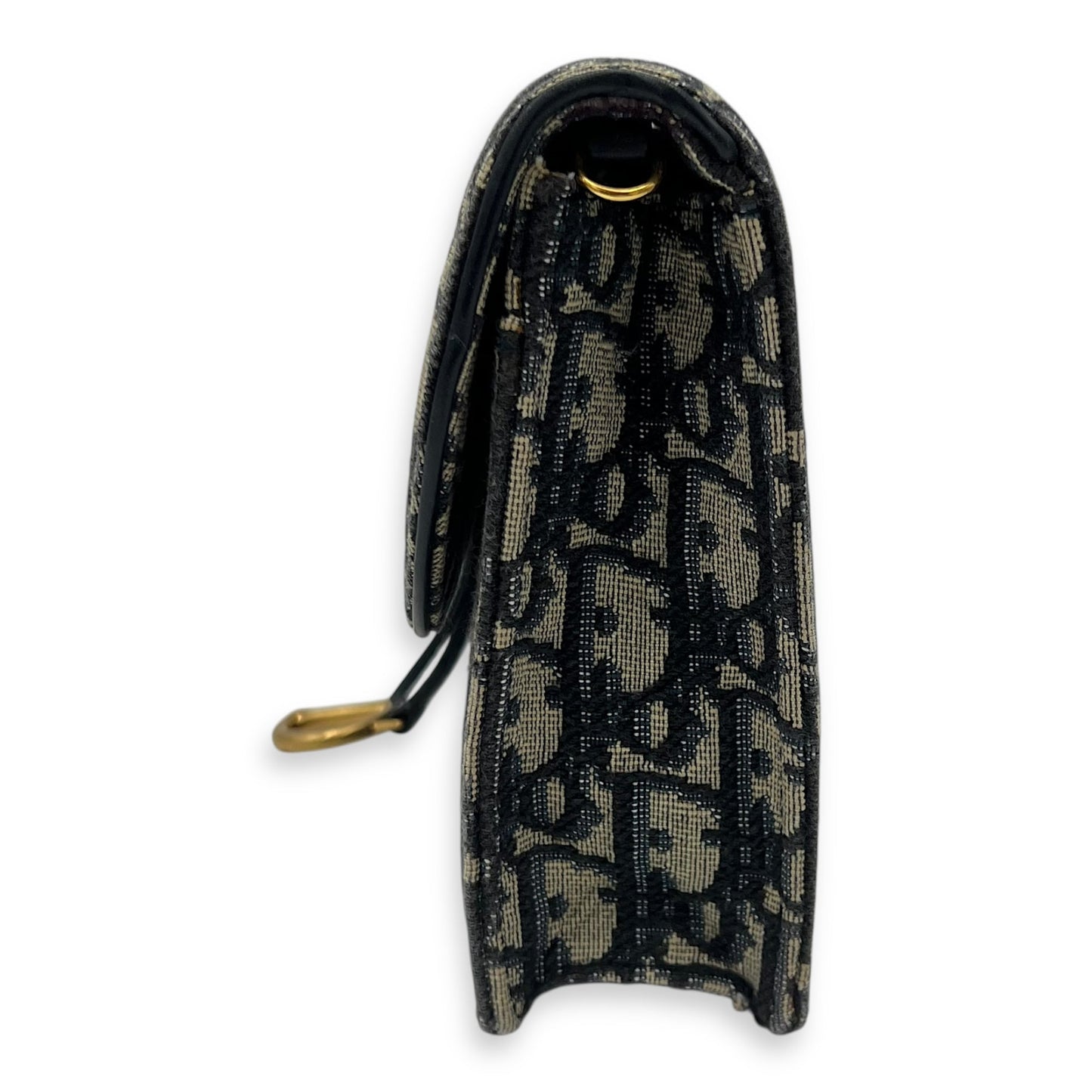 Saddle Wallet On Chain Blue in Jacquard, Gold hardware