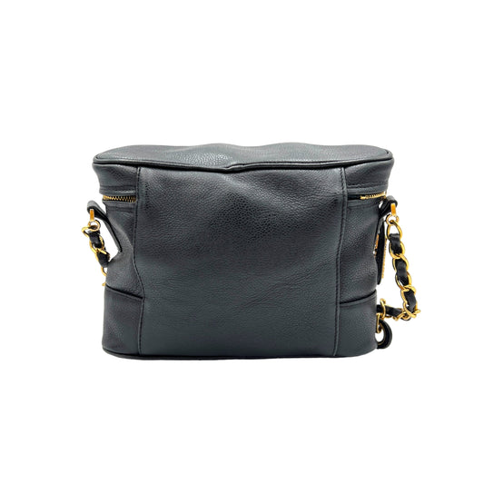 CC Crossbody Bag  Black in Caviar Leather , Gold Hardware