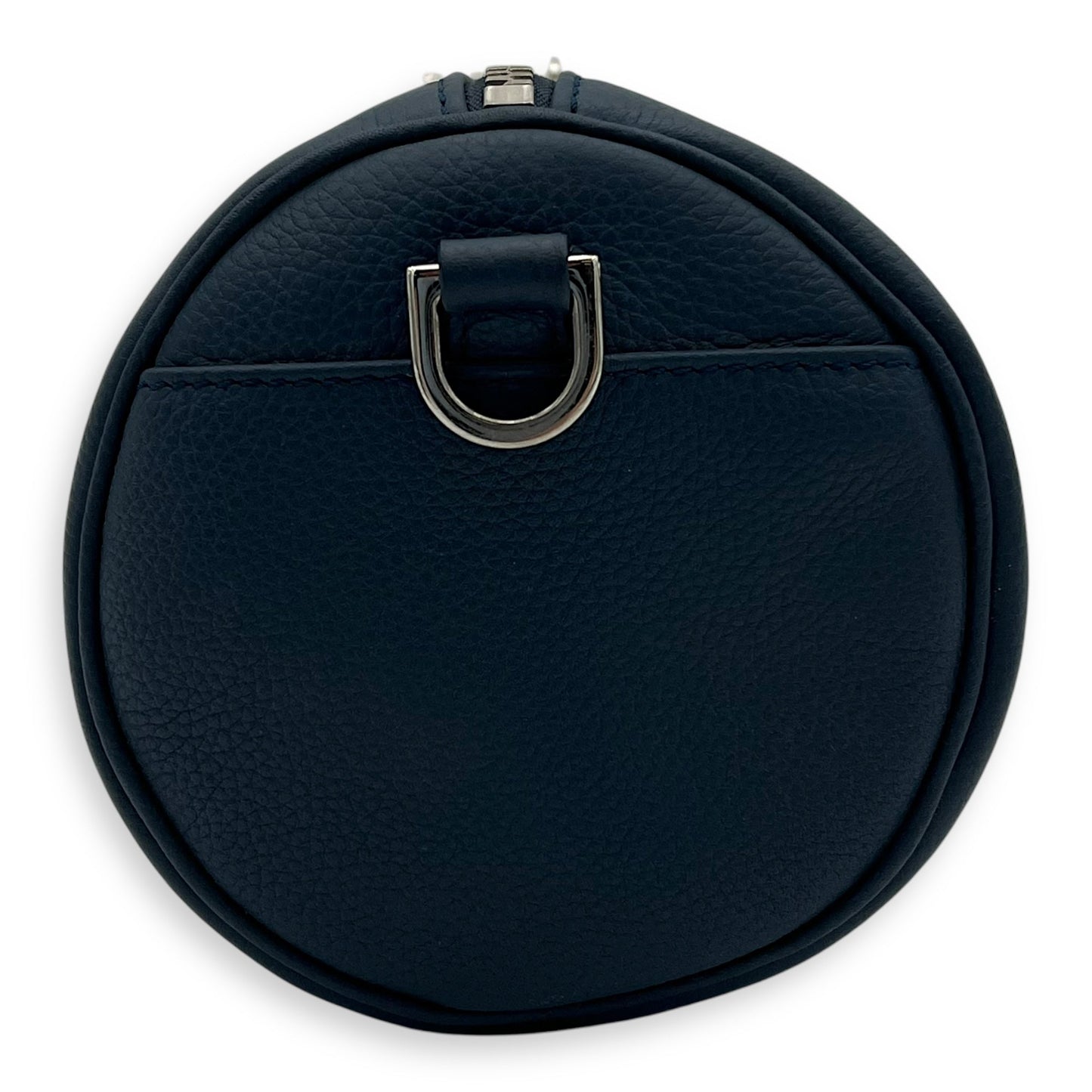 Roller Crossbody Bag Blue in Calfskin, Silver hardware