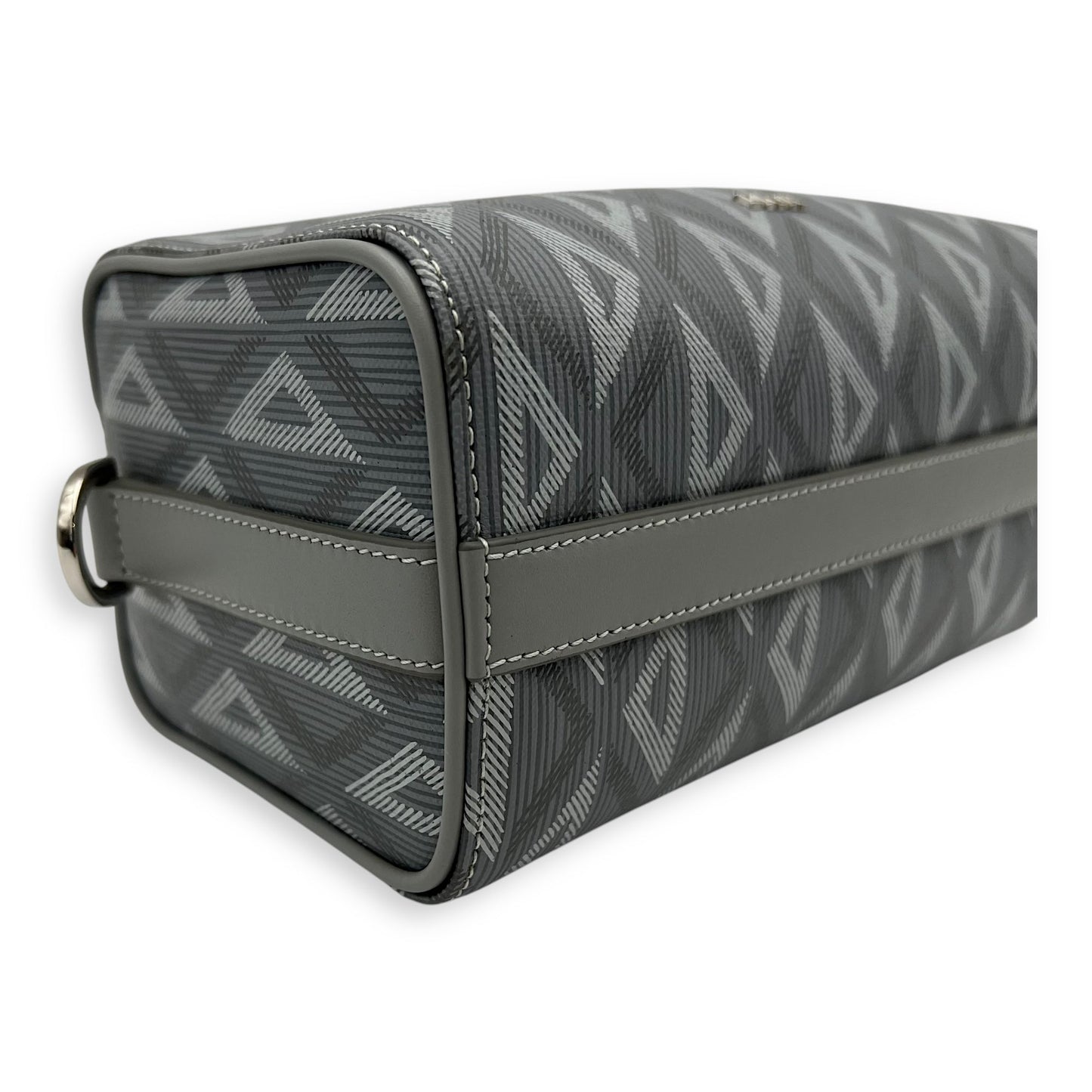 Lingot 22 Grey Crossbody Bag in Coated Canvas, Silver hardware