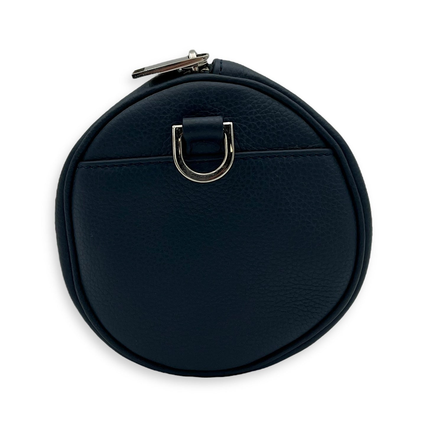 Roller Crossbody Bag Blue in Calfskin, Silver hardware