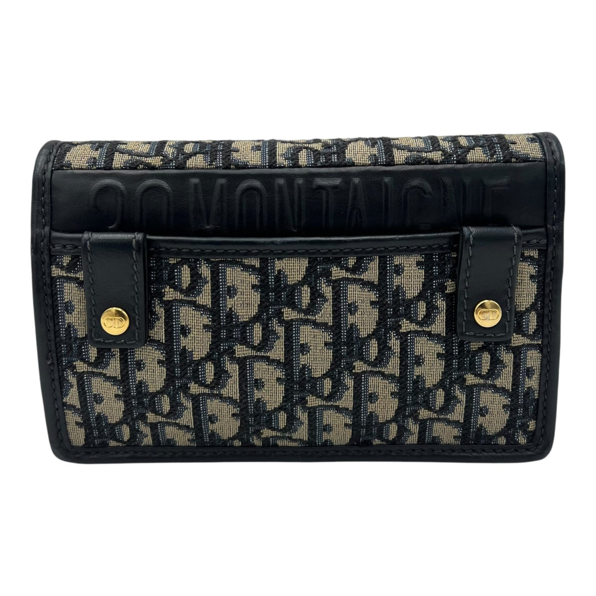 30 Montaigne Blue 2 in 1 Chain Pouch in Jacquard, Gold hardware