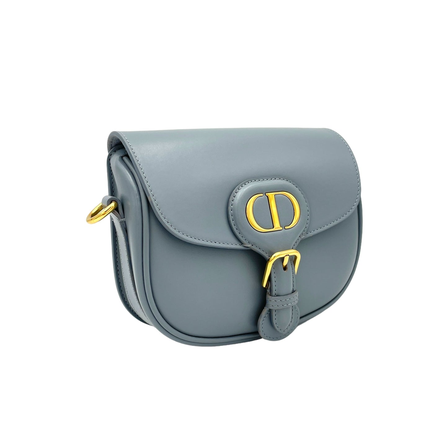 Bobby Blue Crossbody Bag in Calfskin, Gold hardware