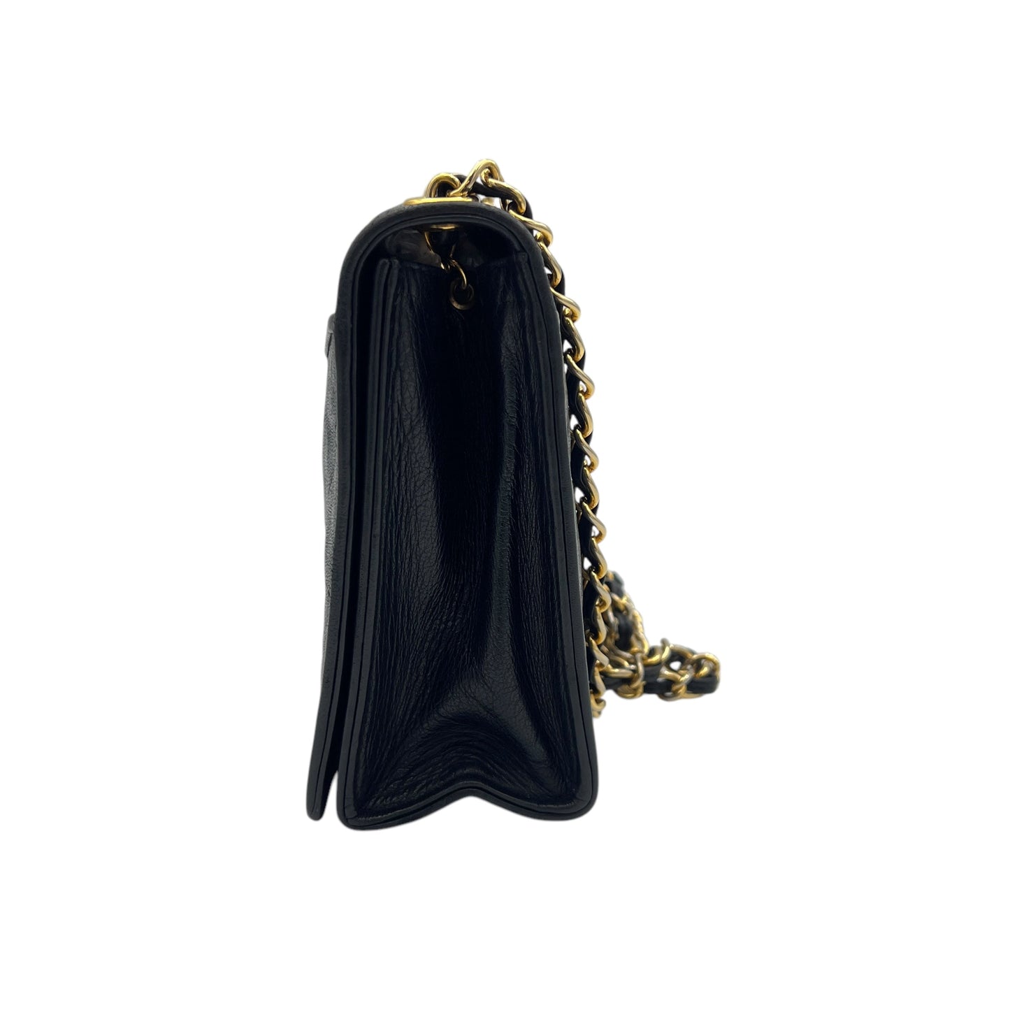 Vintage Shoulder Bag Black in Lambskin, Gold hardware