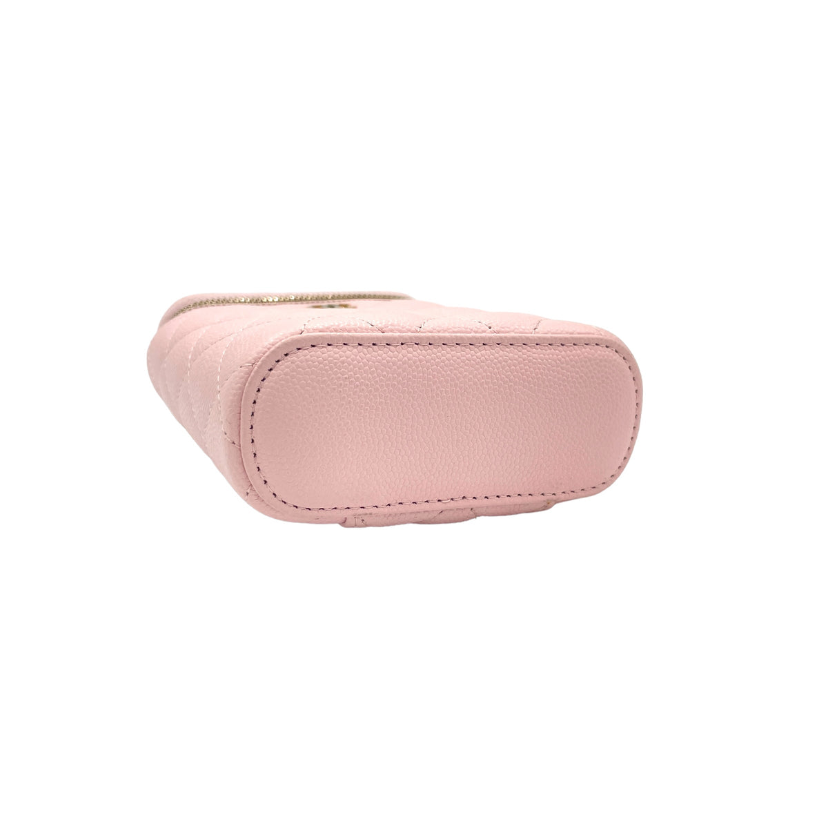 Classic Pink Vanity Bag in Caviar Leather, Gold hardware