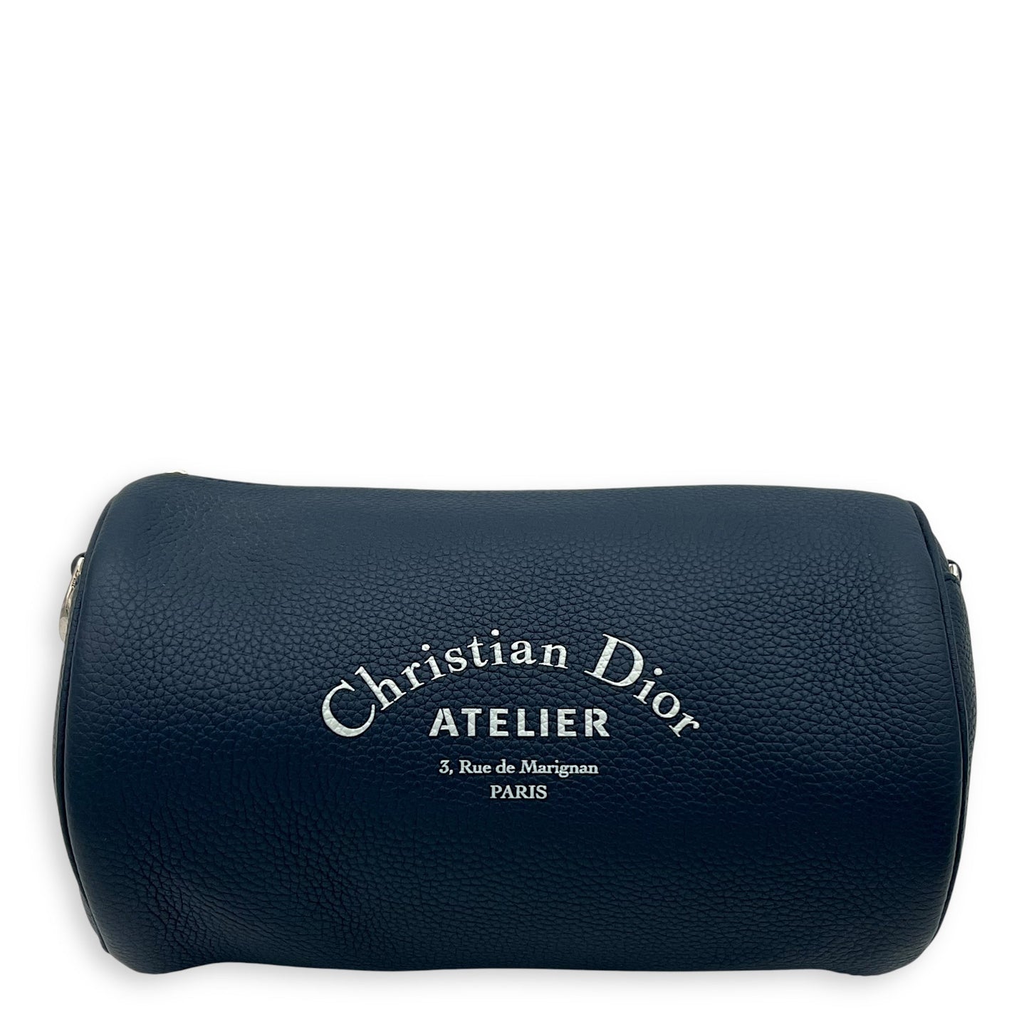 Roller Crossbody Bag Blue in Calfskin, Silver hardware