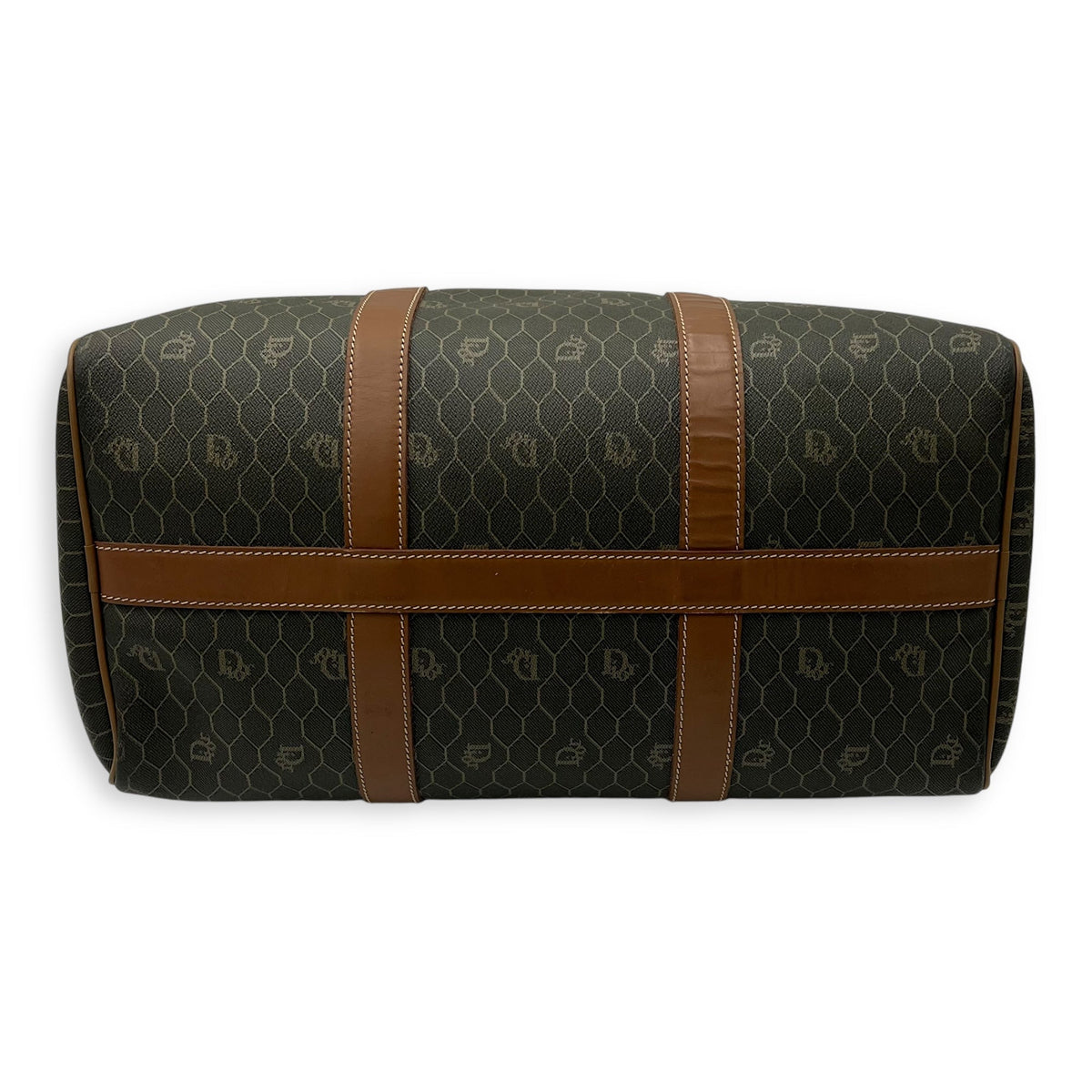 Boston Top Handle Bag Brown in Coated Canvas, Gold hardware