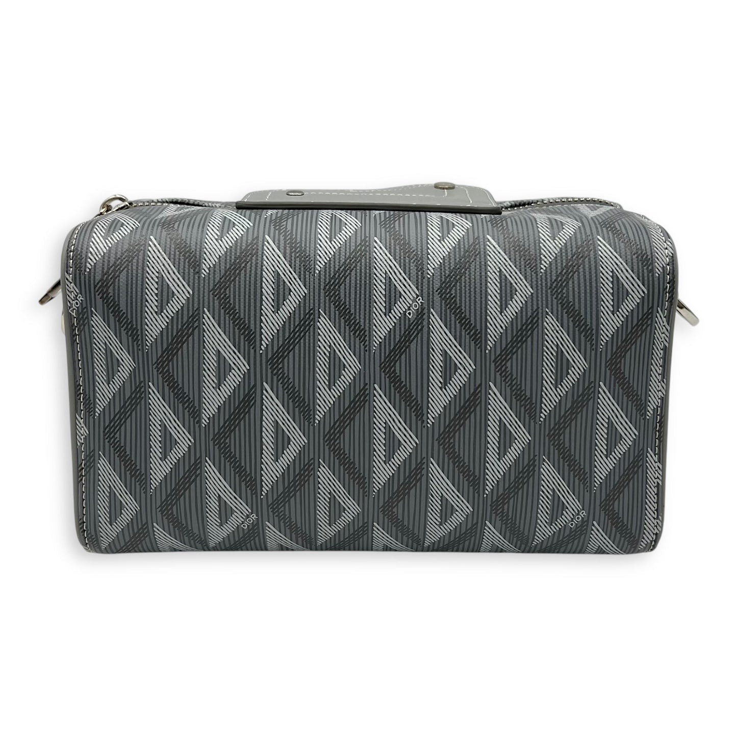 Lingot 22 Grey Crossbody Bag in Coated Canvas, Silver hardware