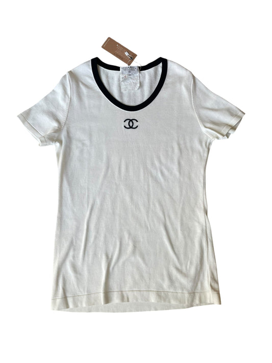 Chanel CC Knit Top White DXBK0319