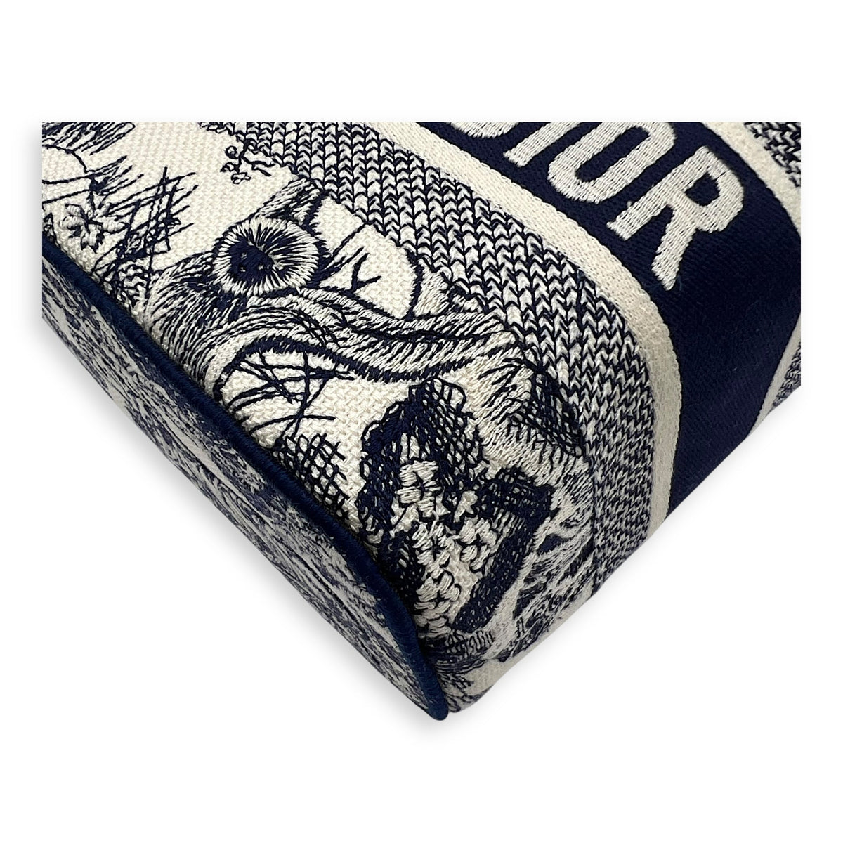 Vanity Top Handle Bag Blue in Jacquard, Gold hardware