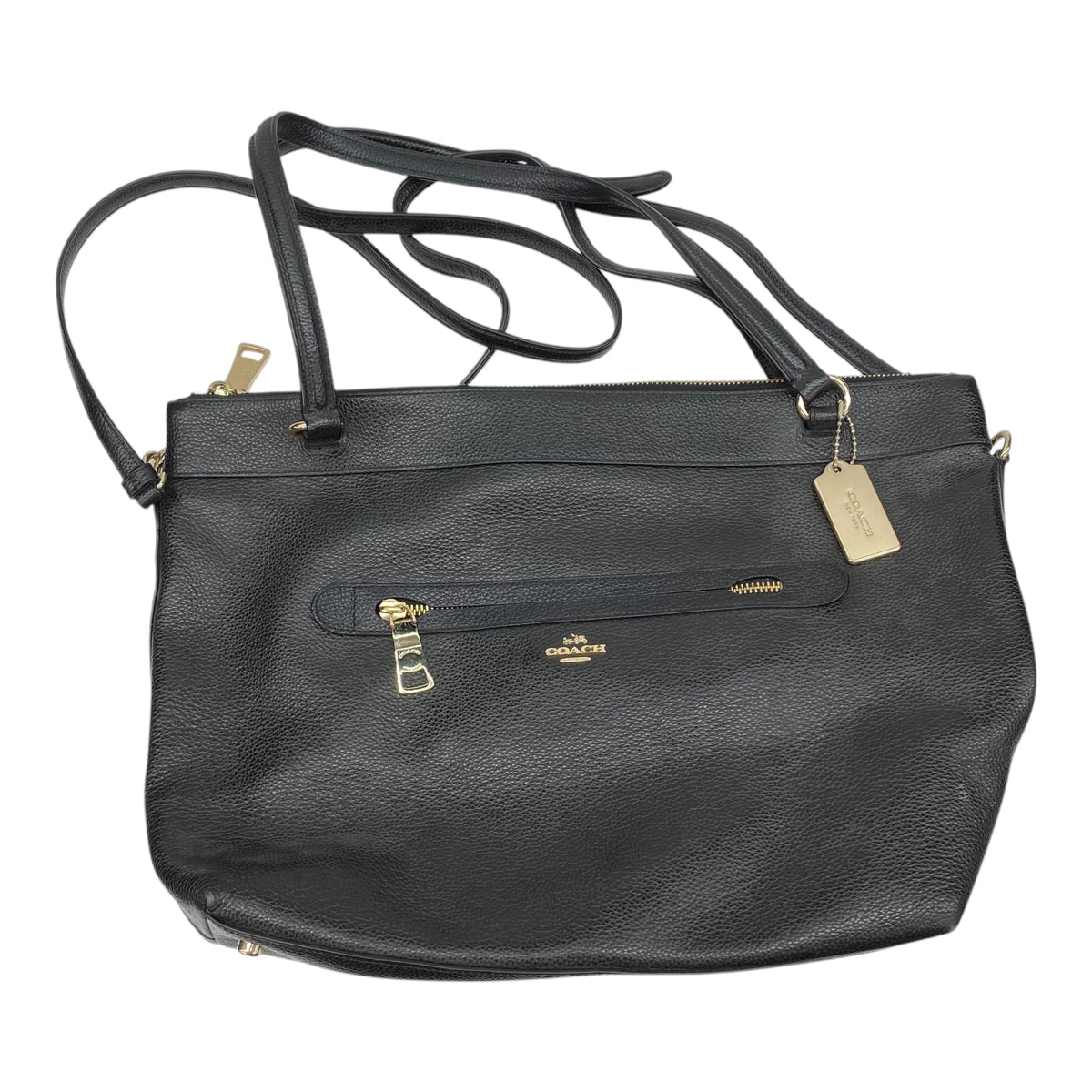 Handbag Designer By Coach In Black, Size:Large