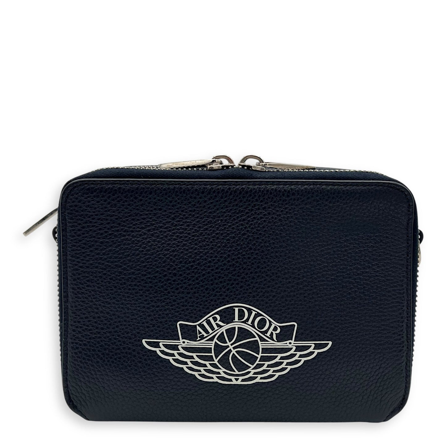 X Jordan Air Dior Blue Crossbody Bag in Calfskin, Silver hardware