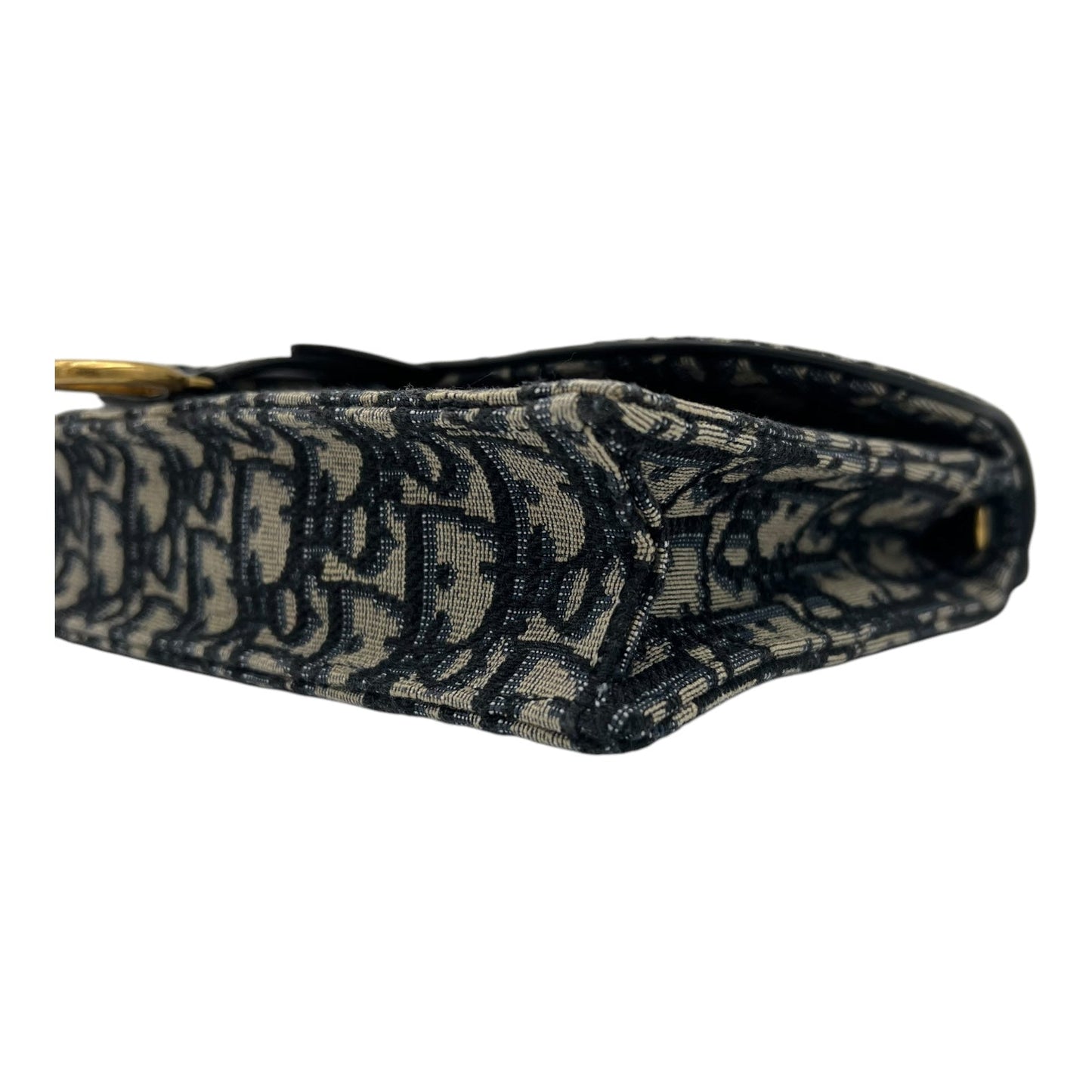 Saddle Wallet On Chain Blue in Jacquard, Gold hardware